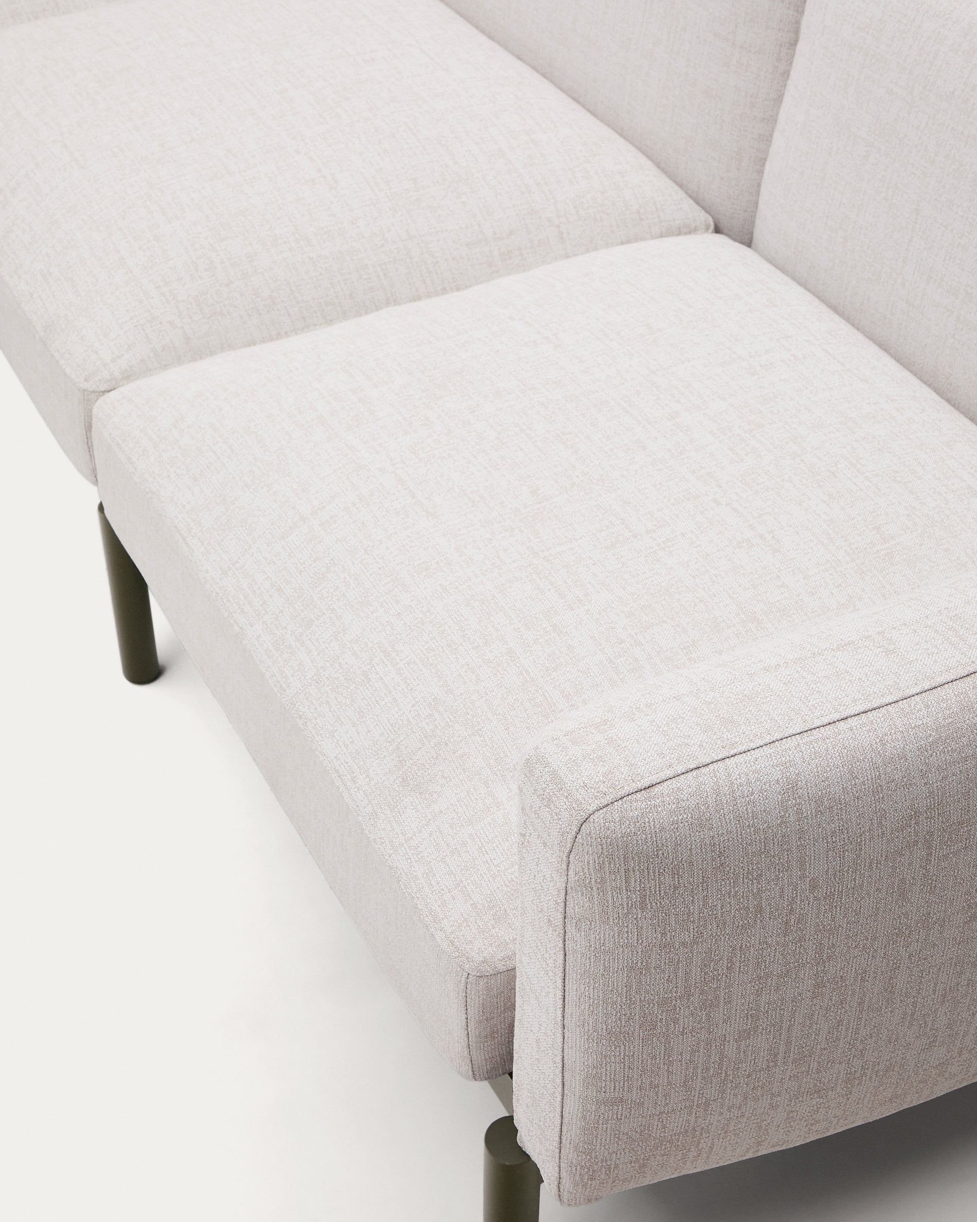Sorells 4-seater modular outdoor sofa in aluminium with green finish 370 cm - Detail