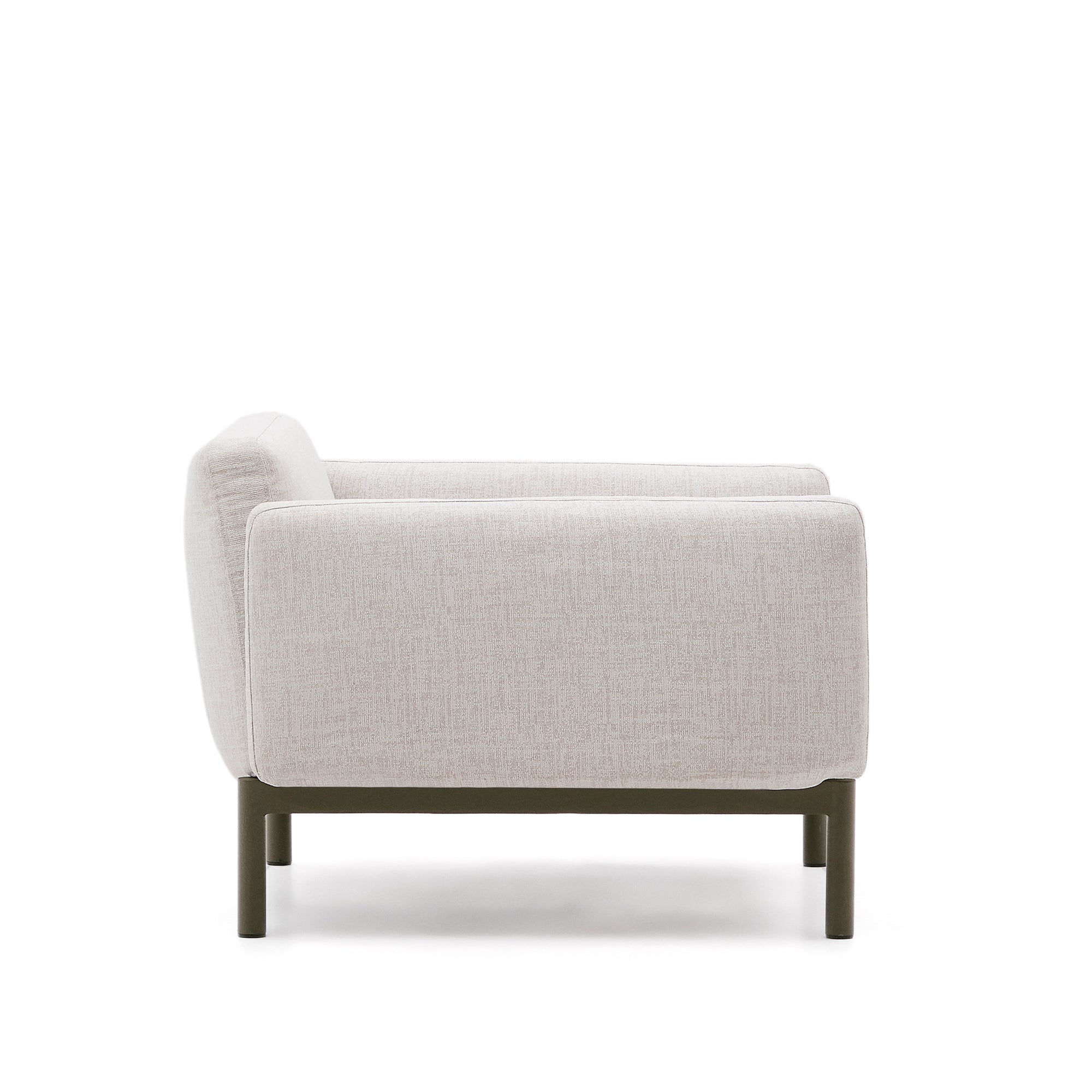 Sorells outdoor modular armchair in aluminium with green finish - Product Image