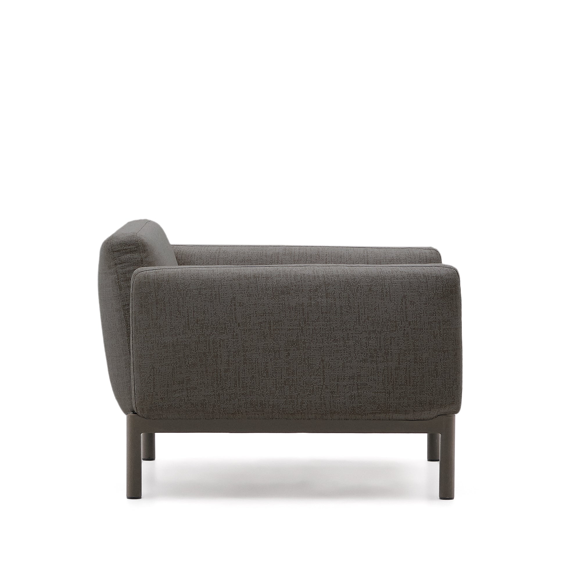Sorells modular outdoor armchair in aluminium with a grey finish - Product Image