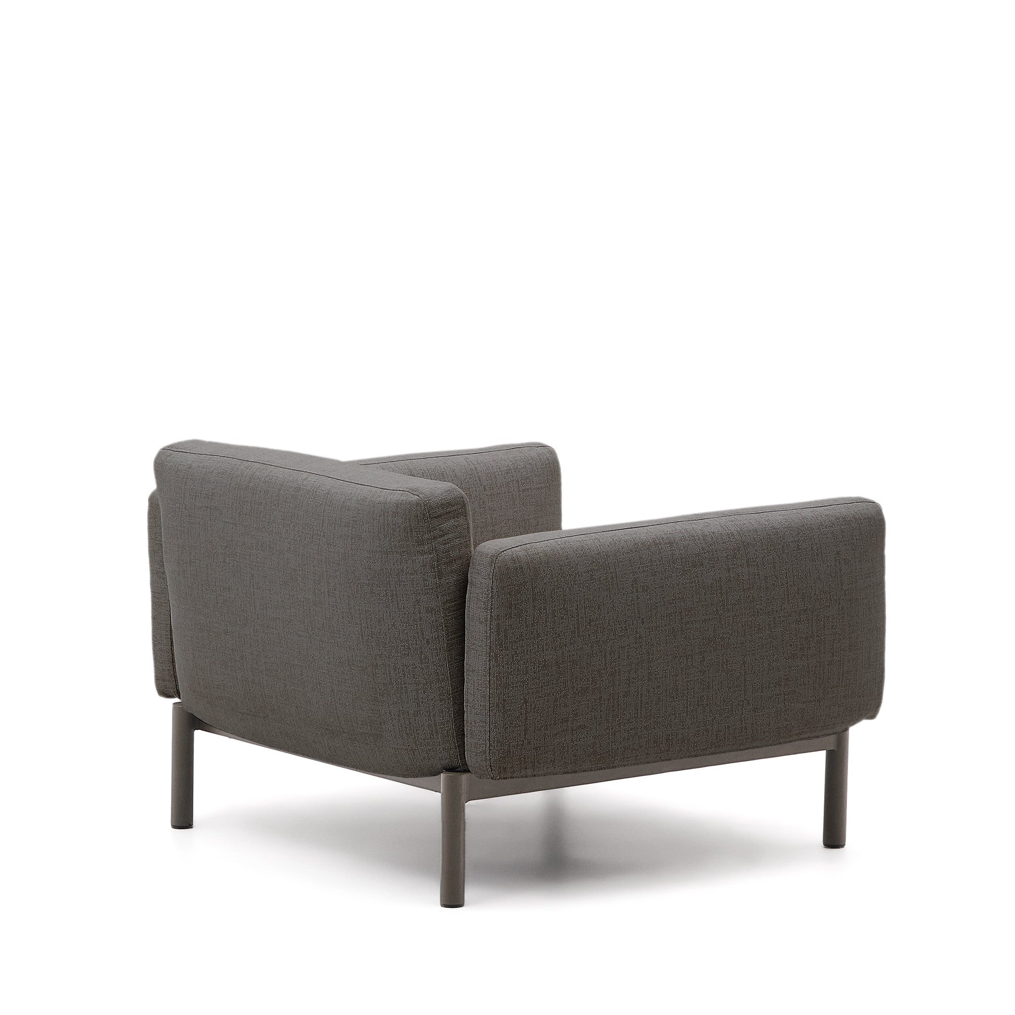 Sorells modular outdoor armchair in aluminium with a grey finish - Product Image