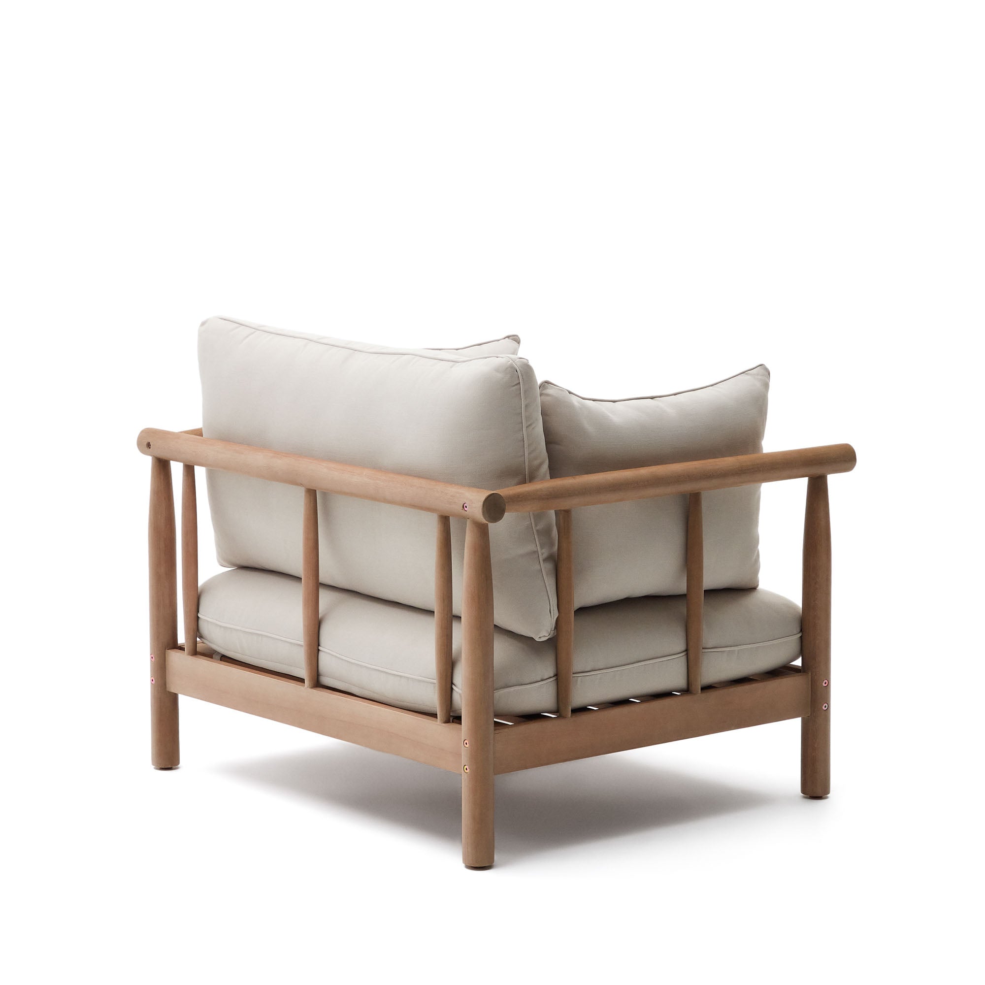 Sacova solid eucalyptus wood armchair - Product Image