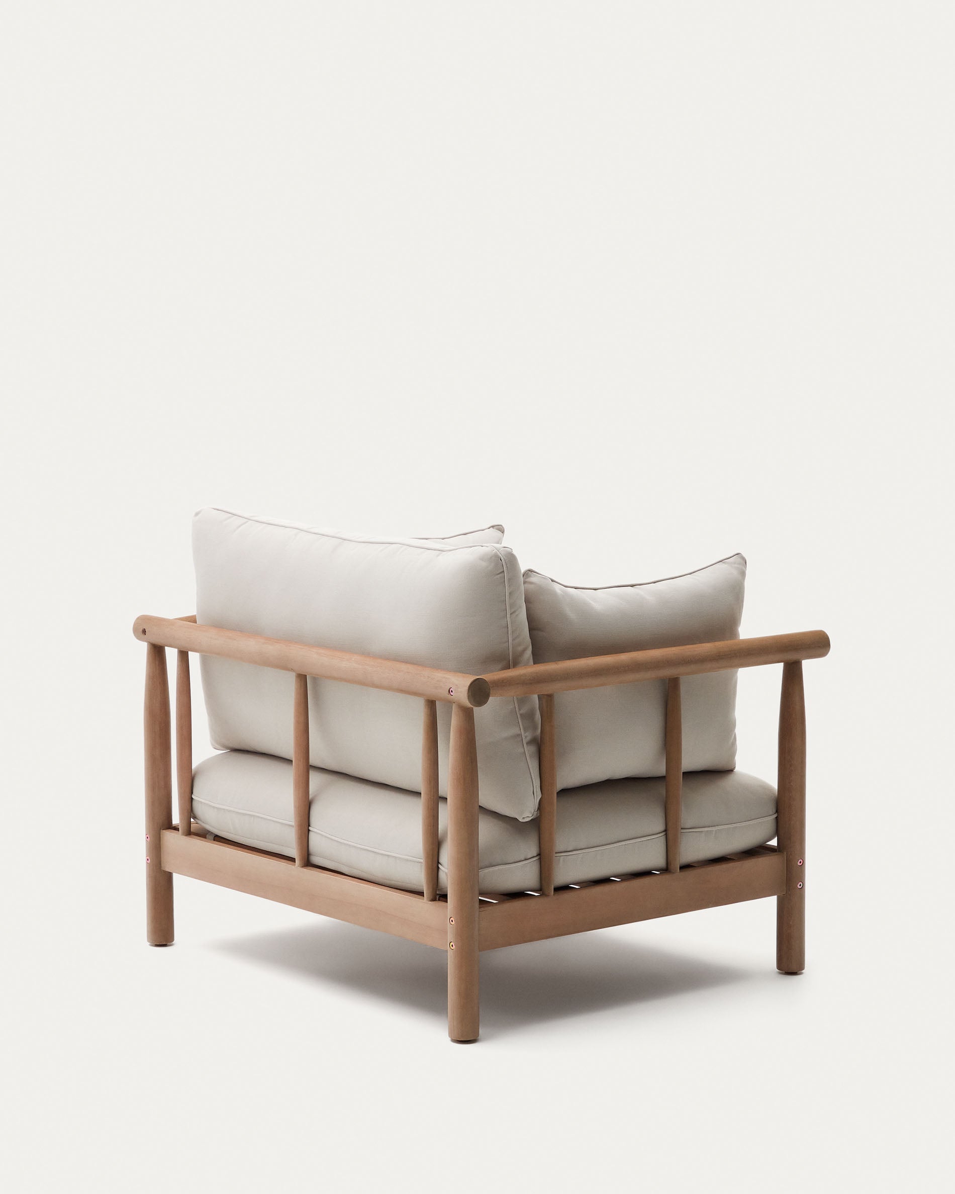 Sacova solid eucalyptus wood armchair - Product View