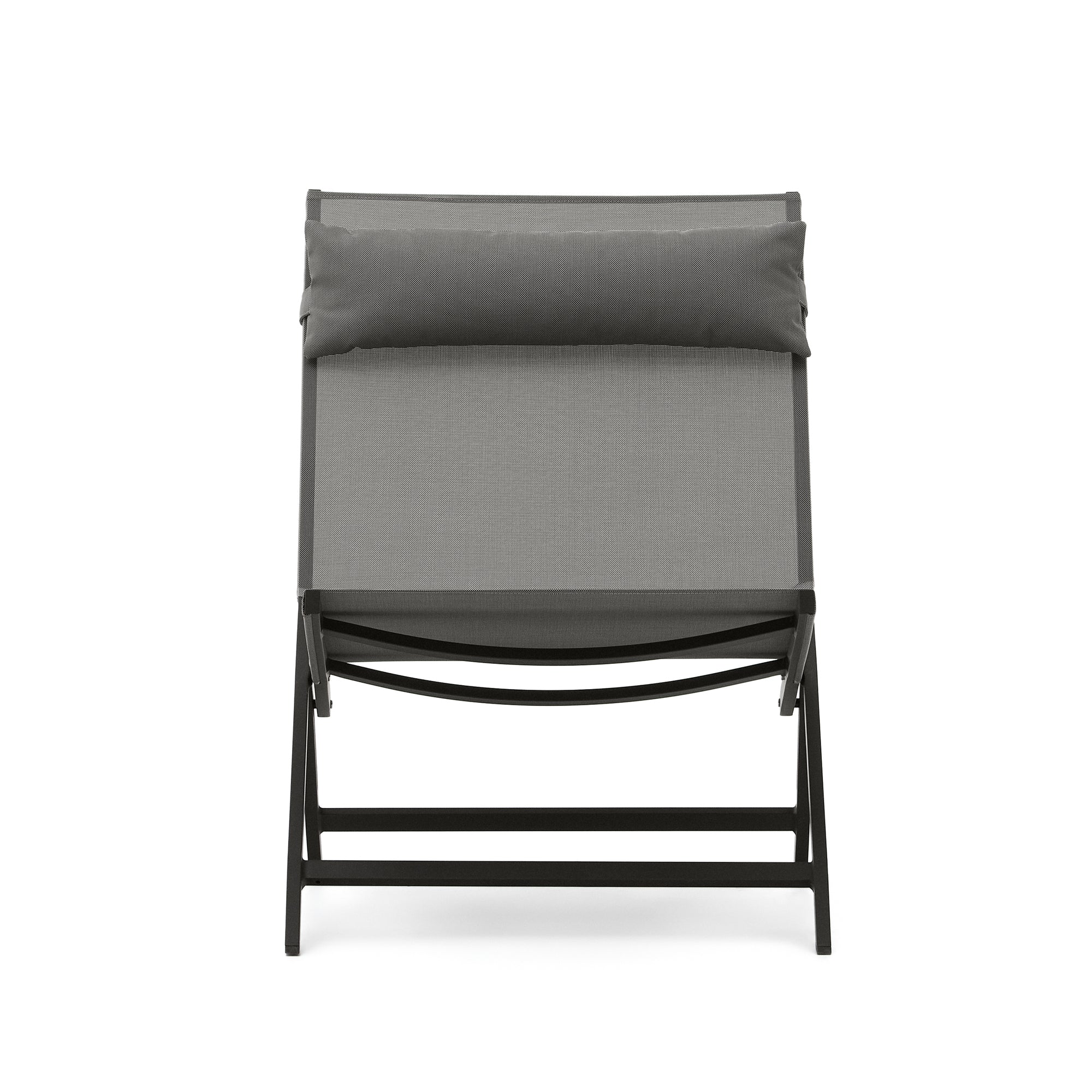 Canutells folding armchair made of aluminum with dark grey finish - Product Image