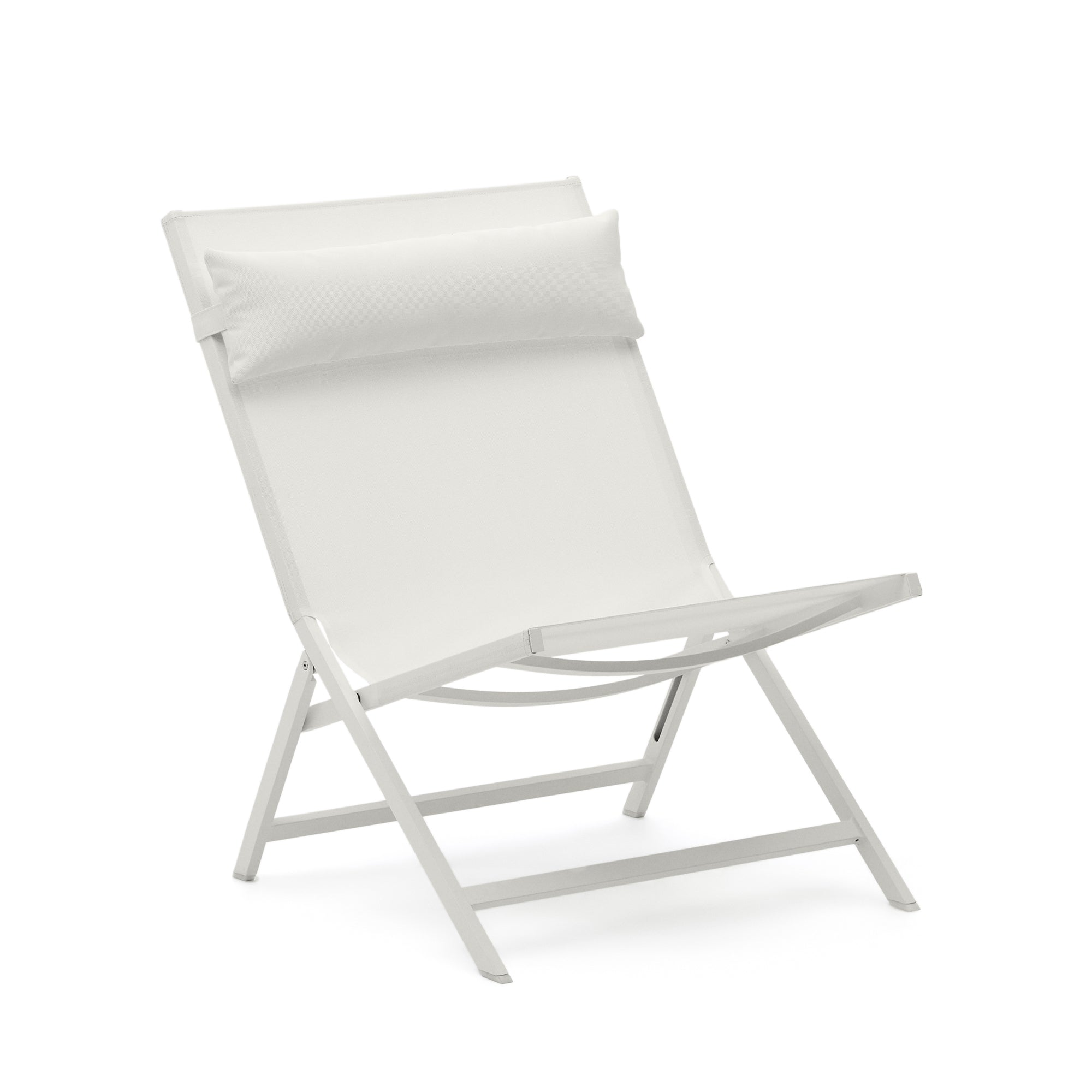 Canutells folding armchair made of aluminum with light grey finish - Product Image
