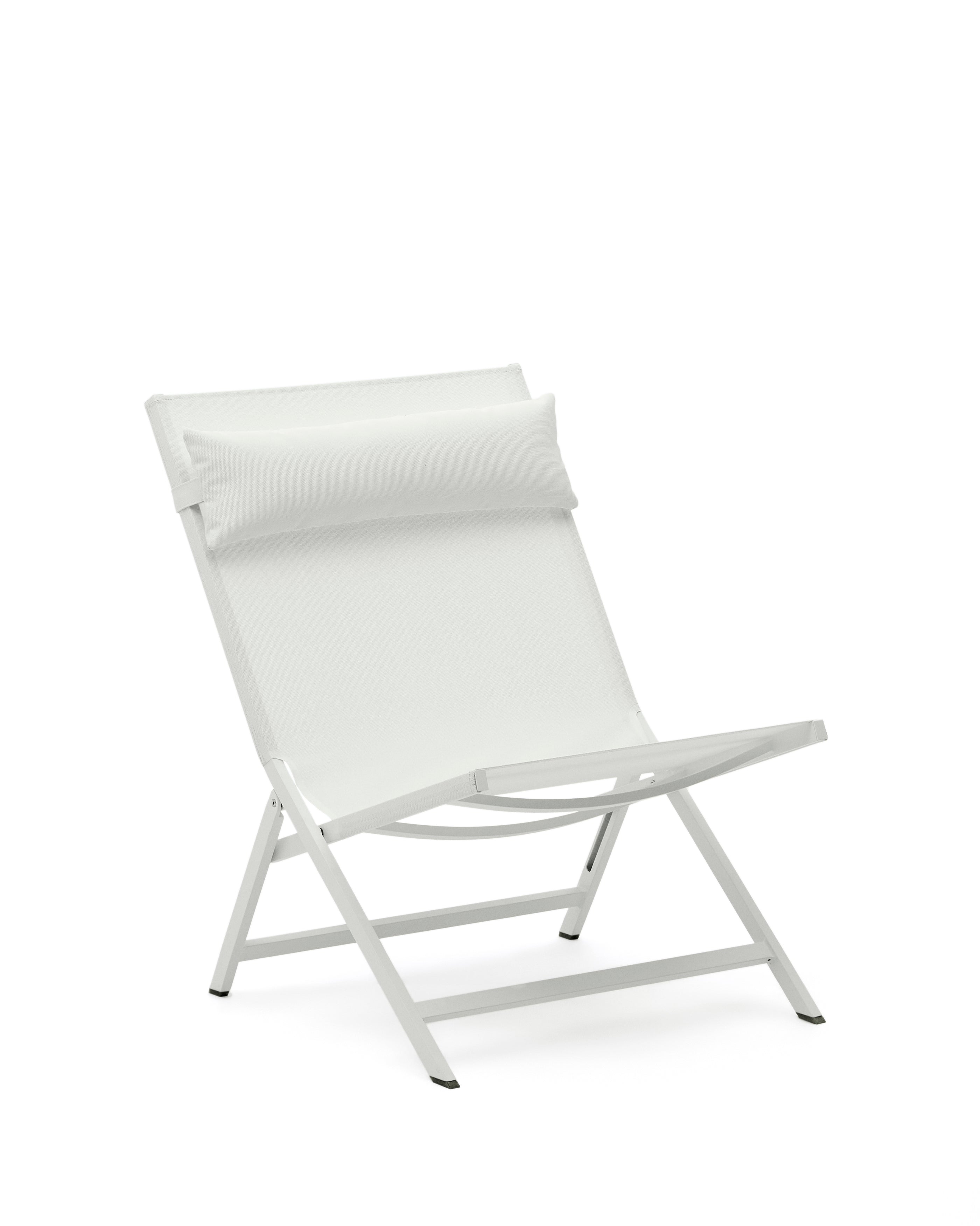 Canutells folding armchair made of aluminum with light grey finish - Product Image