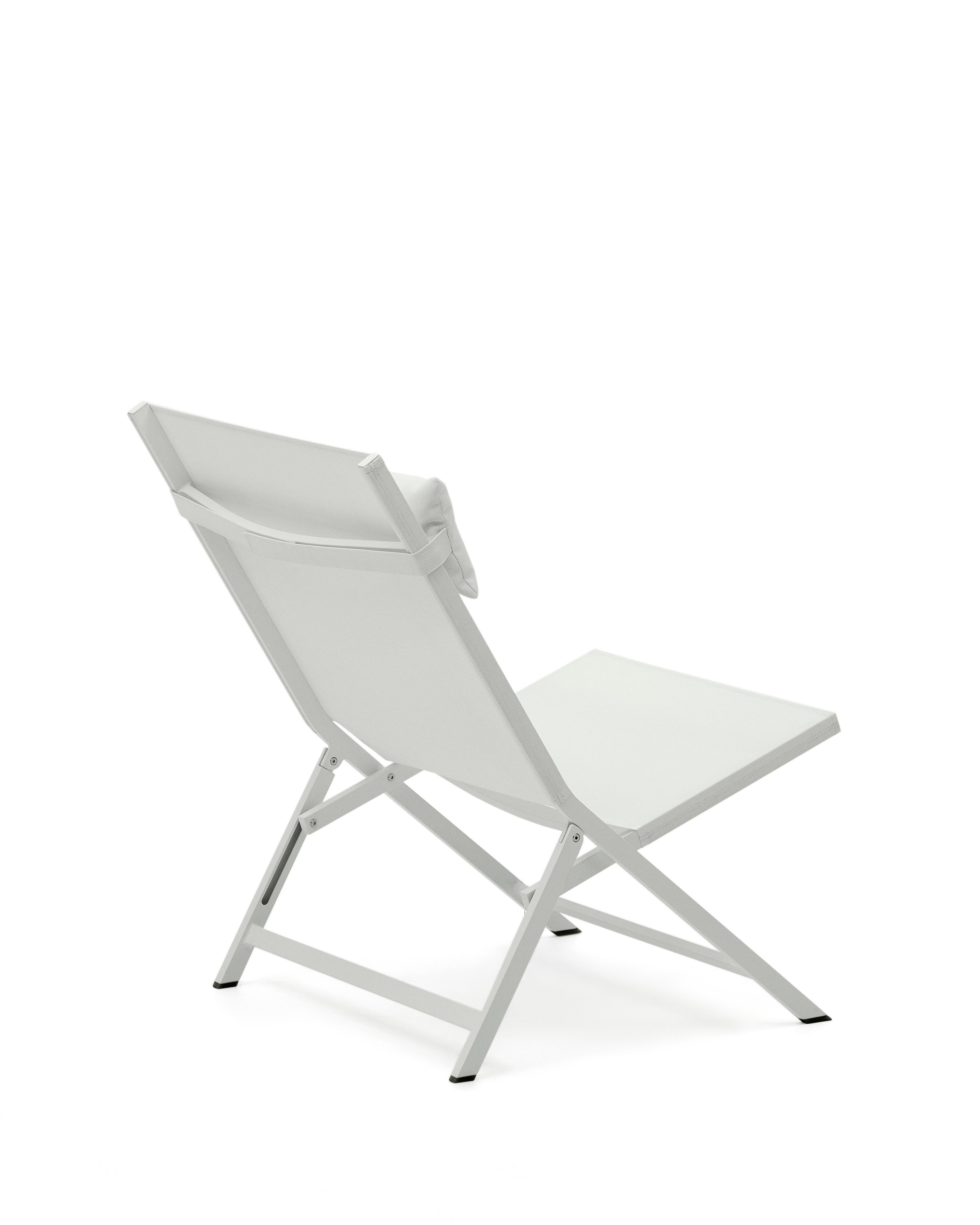 Canutells folding armchair made of aluminum with light grey finish - Product Image
