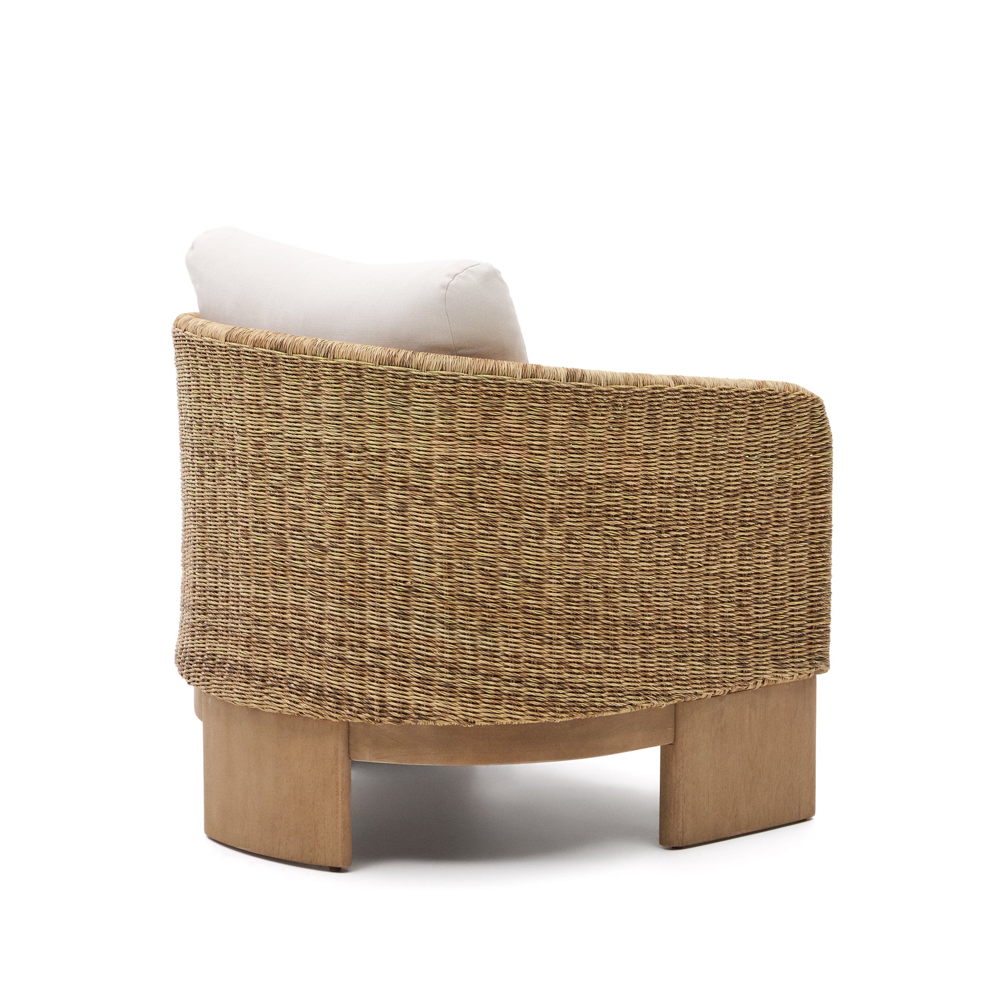 Xoriguer armchair in synthetic rattan and solid eucalyptus wood FSC 100% - Product Image