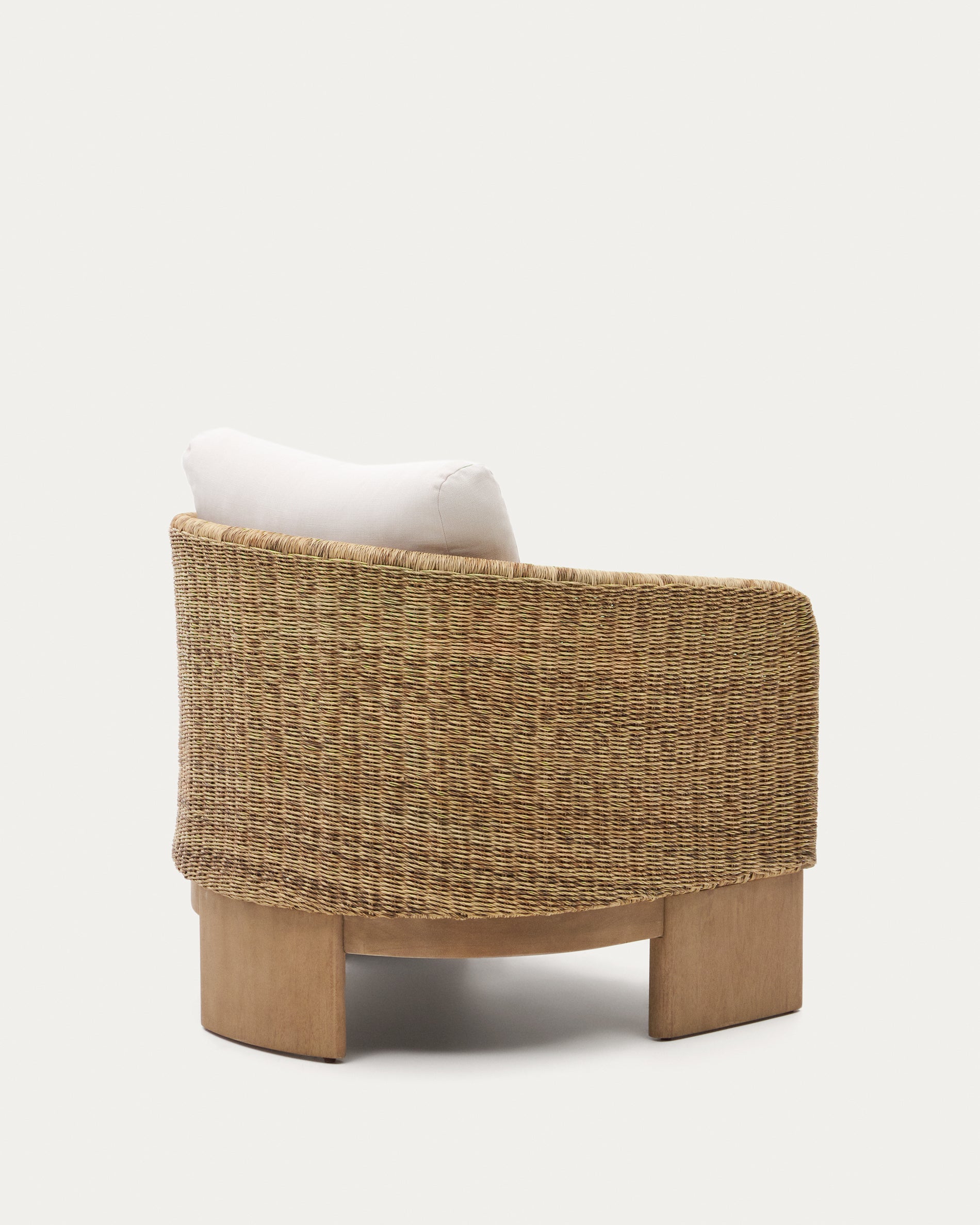 Xoriguer armchair in synthetic rattan and solid eucalyptus wood FSC 100% - Product View
