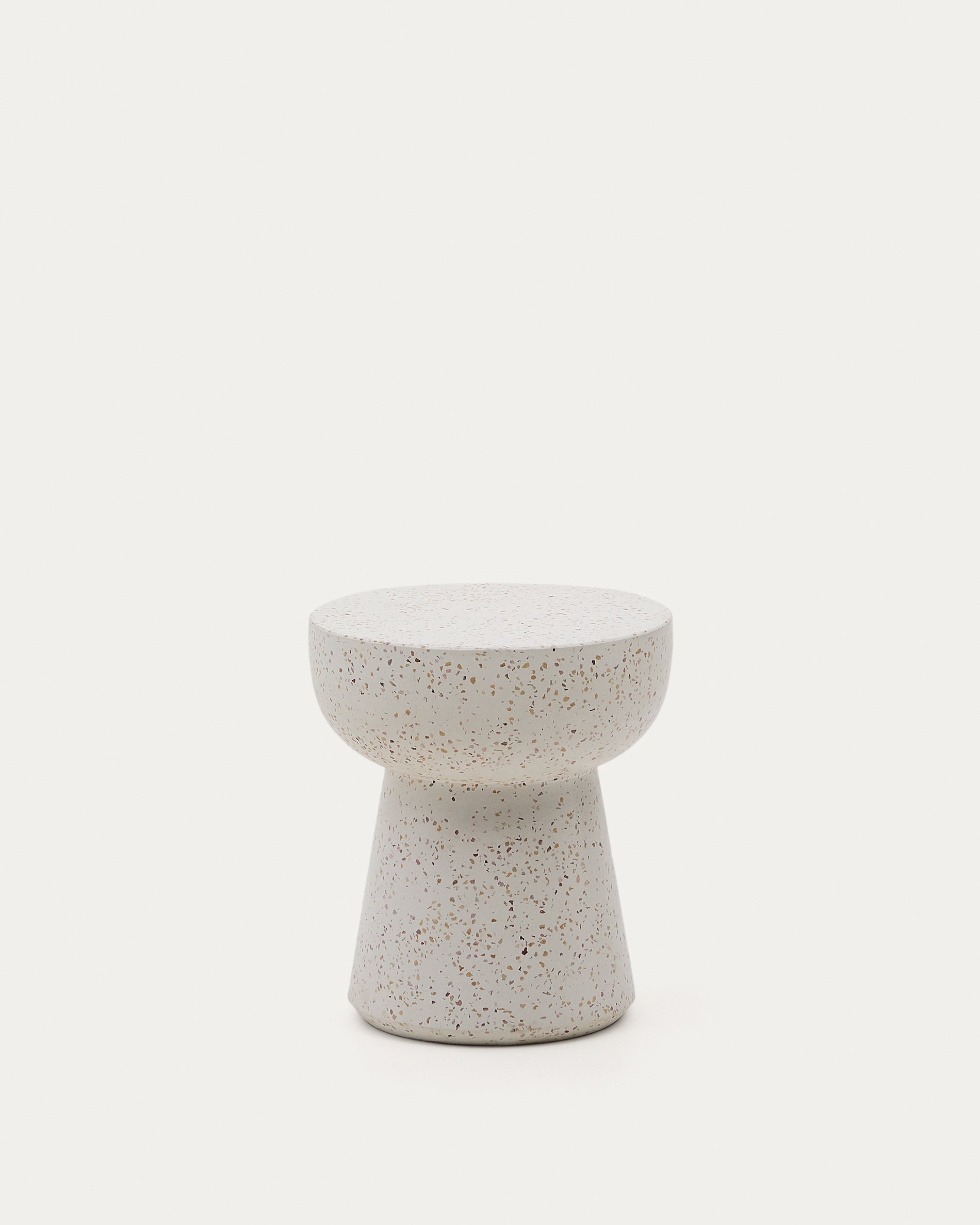 Pada white terrazzo side table, Ø 40 cm - Product View