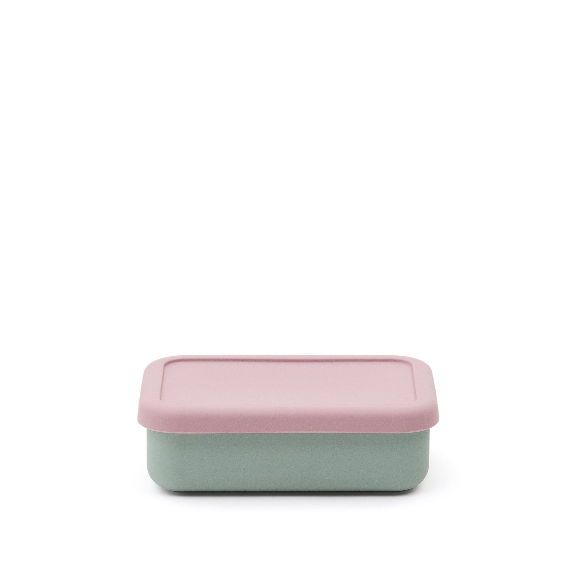 Lili lunch box in pink and turquoise silicone - Product Image