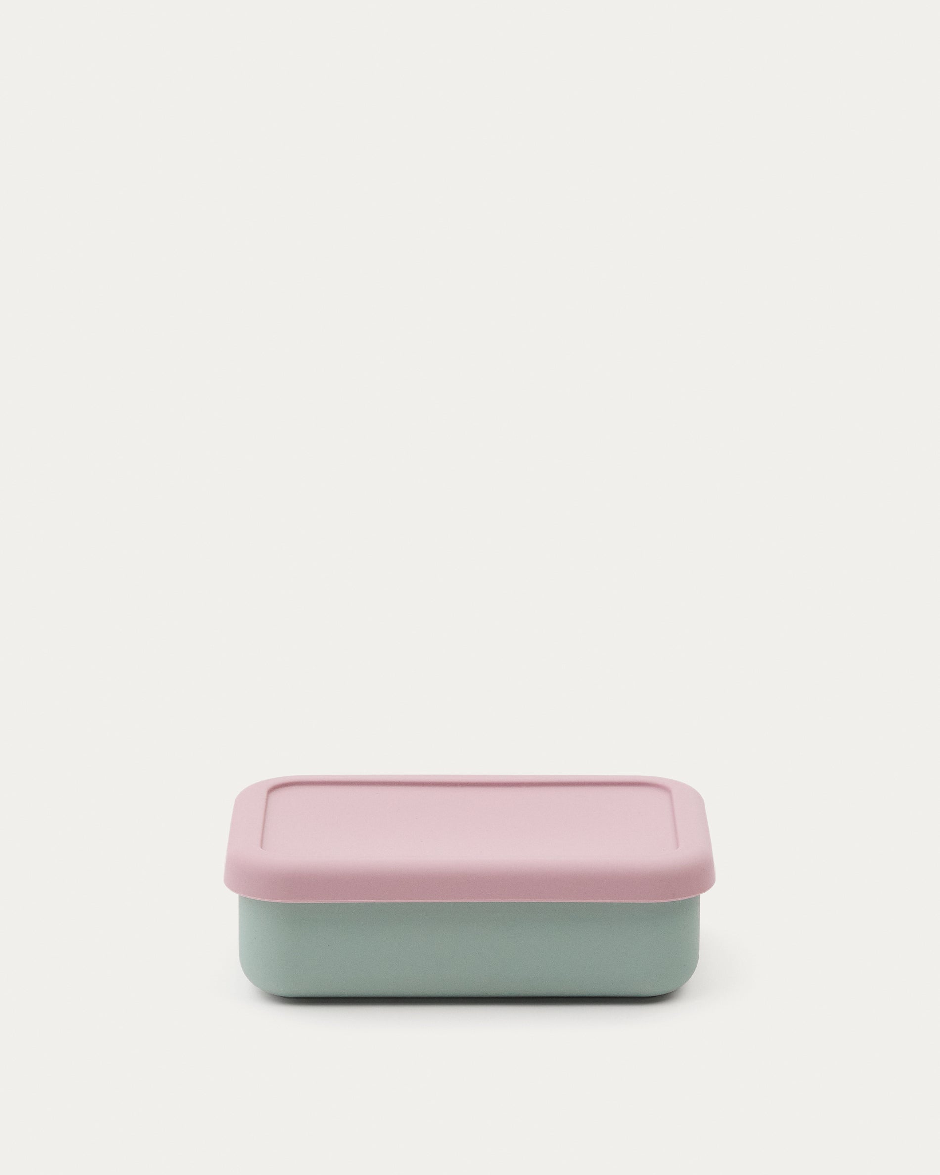 Lili lunch box in pink and turquoise silicone - Product View