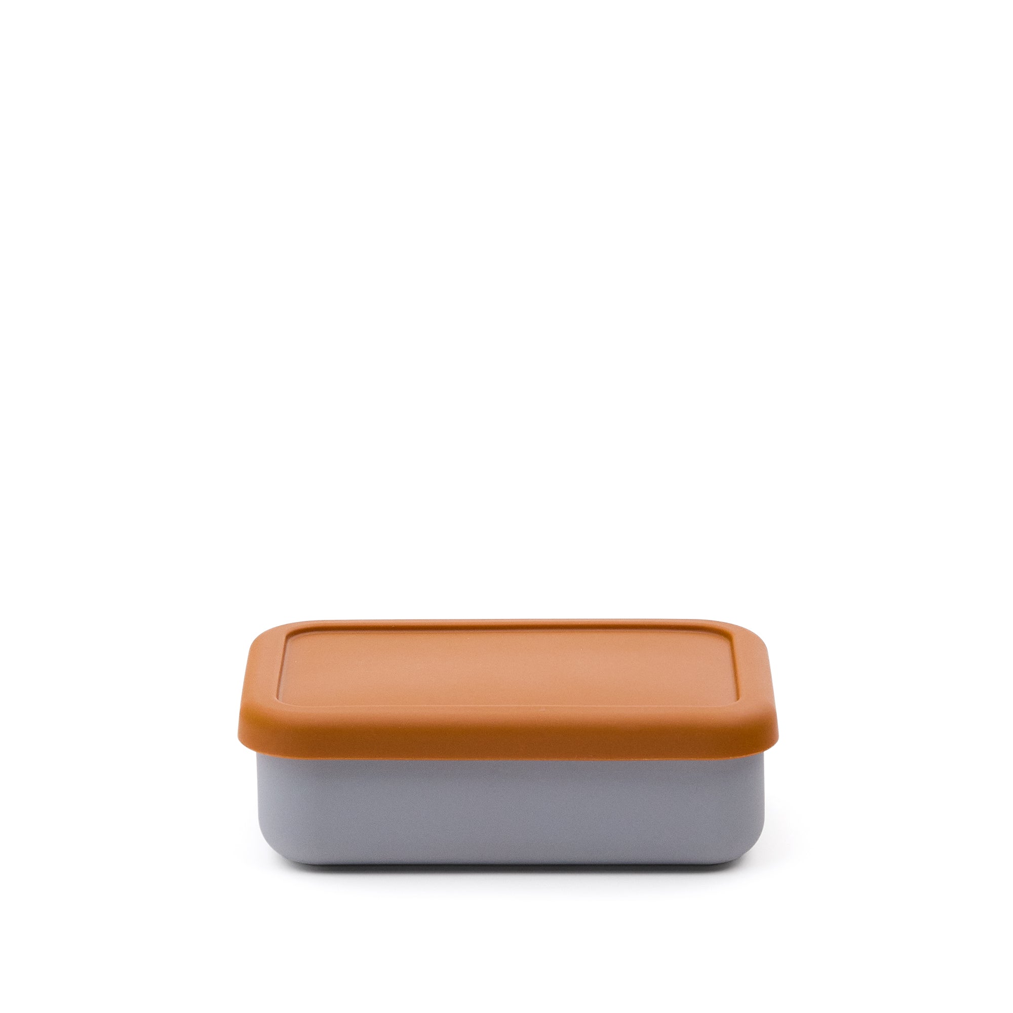 Lili lunch box in orange and blue silicone - Product Image
