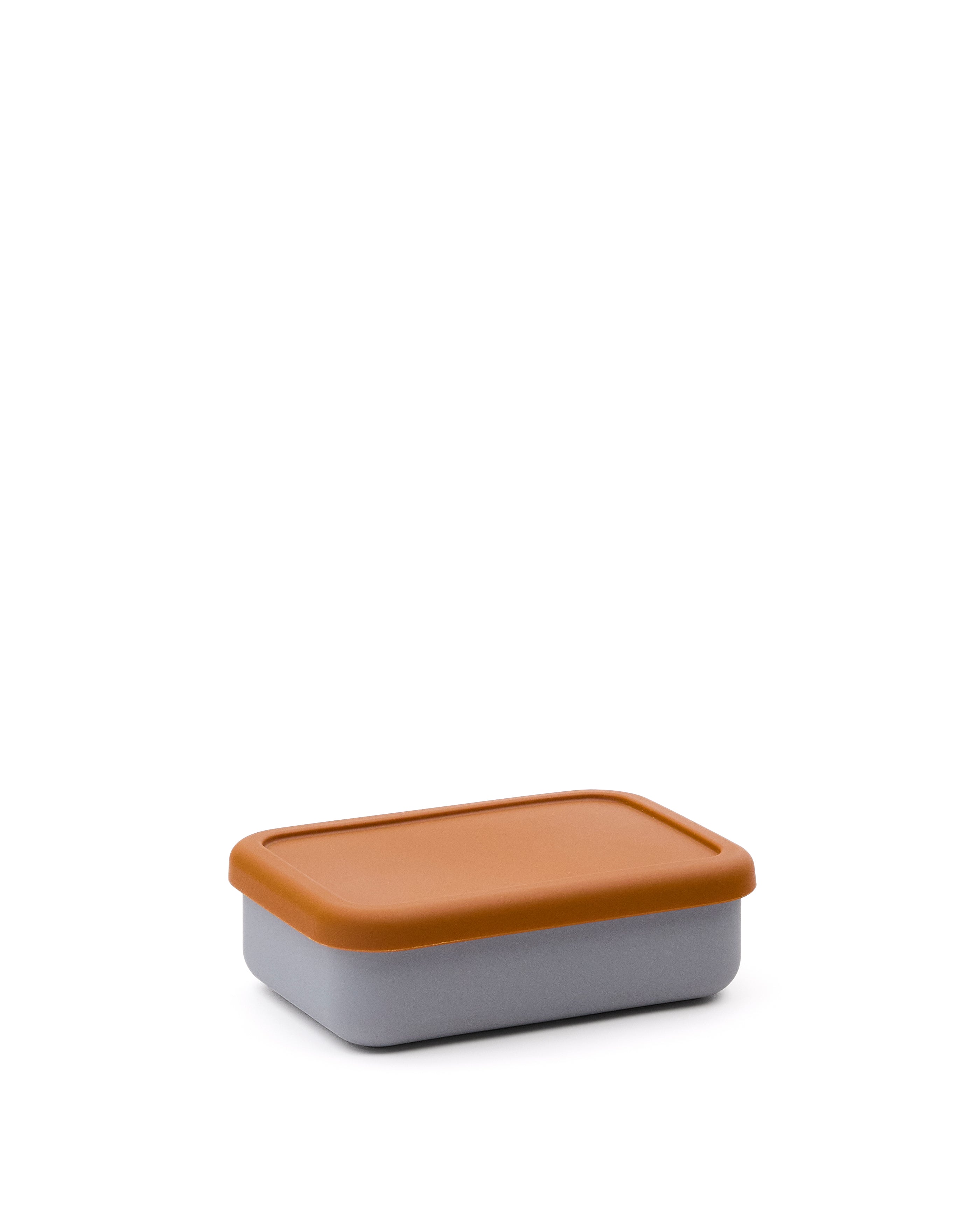 Lili lunch box in orange and blue silicone - Product Image