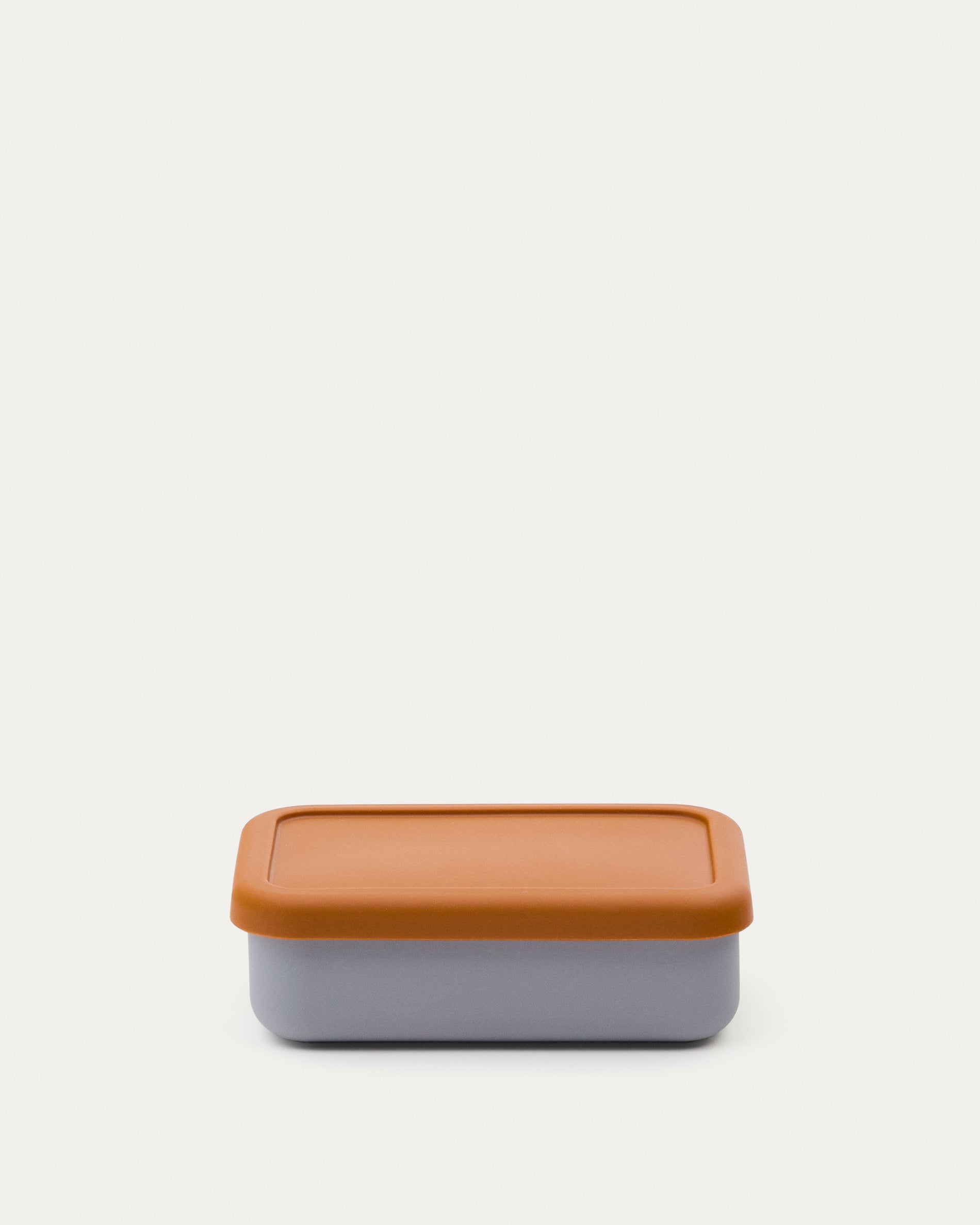 Lili lunch box in orange and blue silicone - Product View