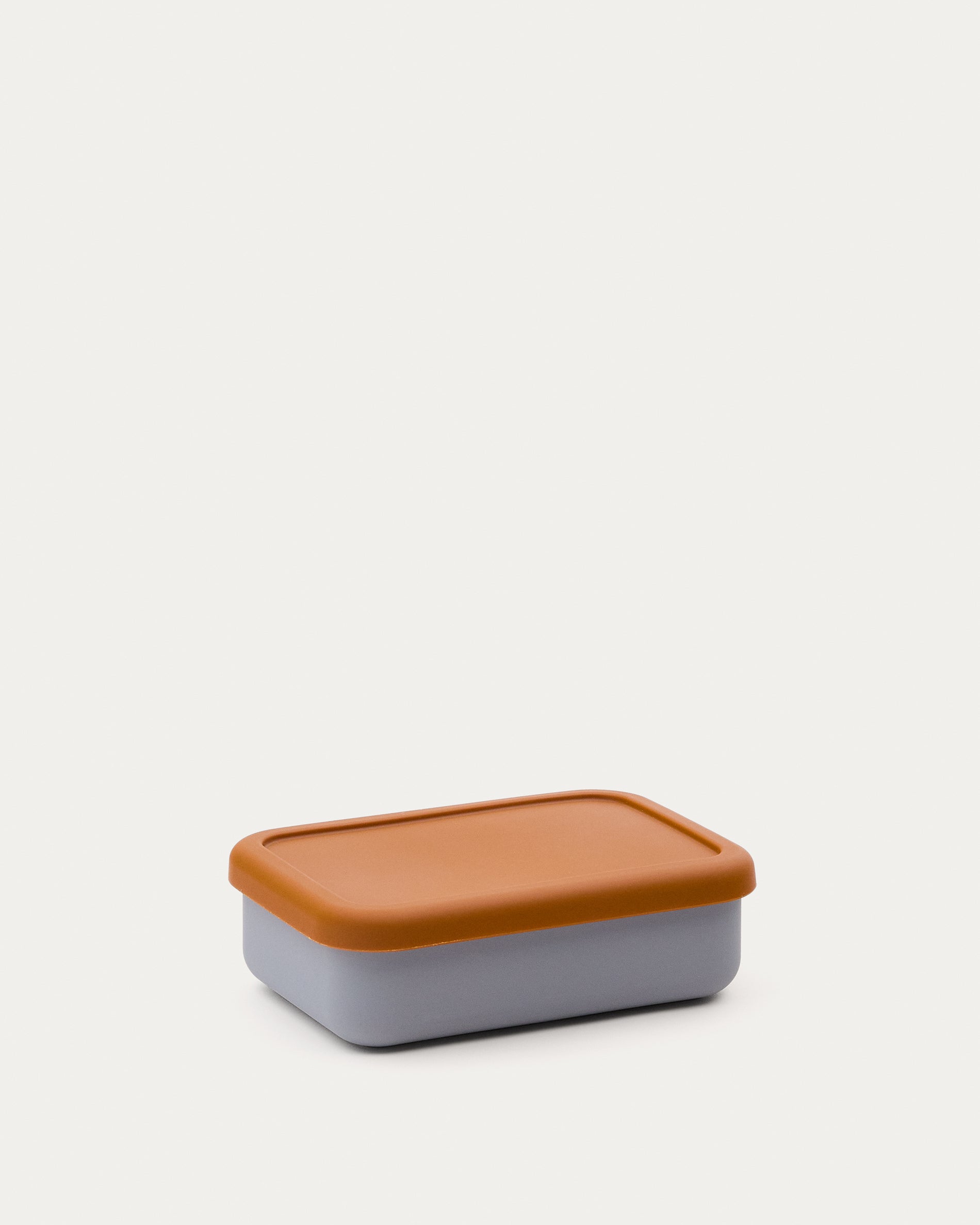 Lili lunch box in orange and blue silicone - Product View
