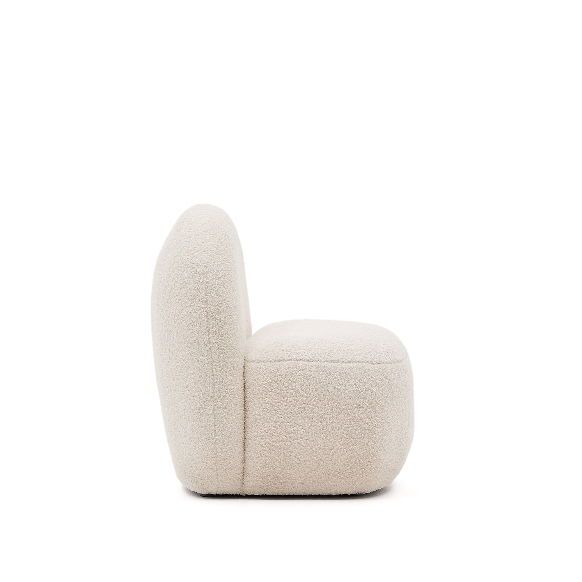 Bucky child’s armchair in white bouclé FSC 100% - Product Image