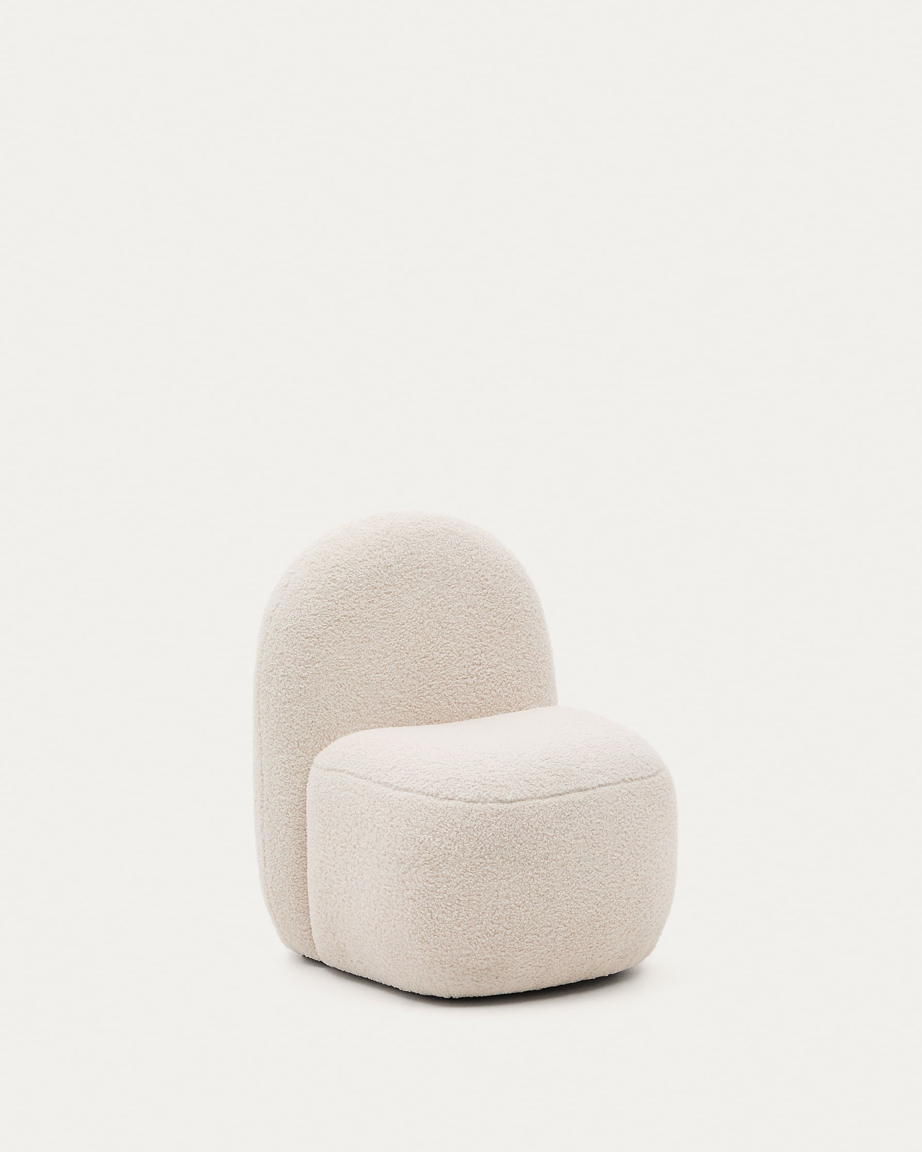 Bucky gyermekfotel fehér bouclé FSC 100%