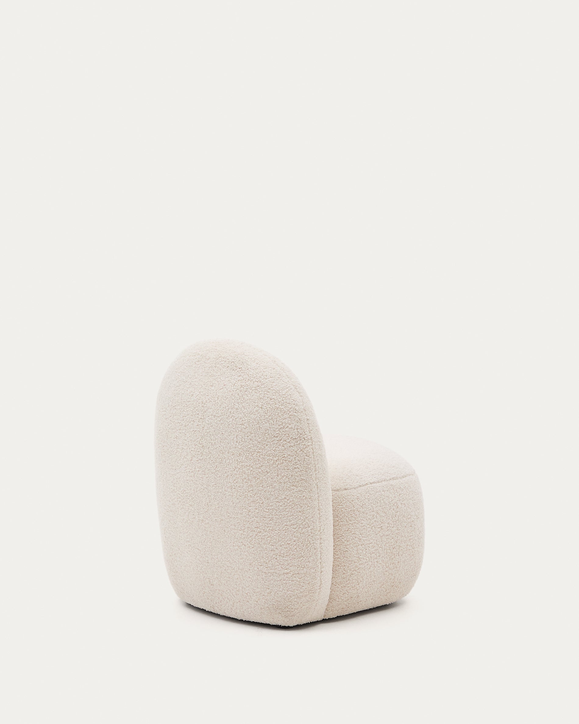 Bucky child’s armchair in white bouclé FSC 100% - Product View