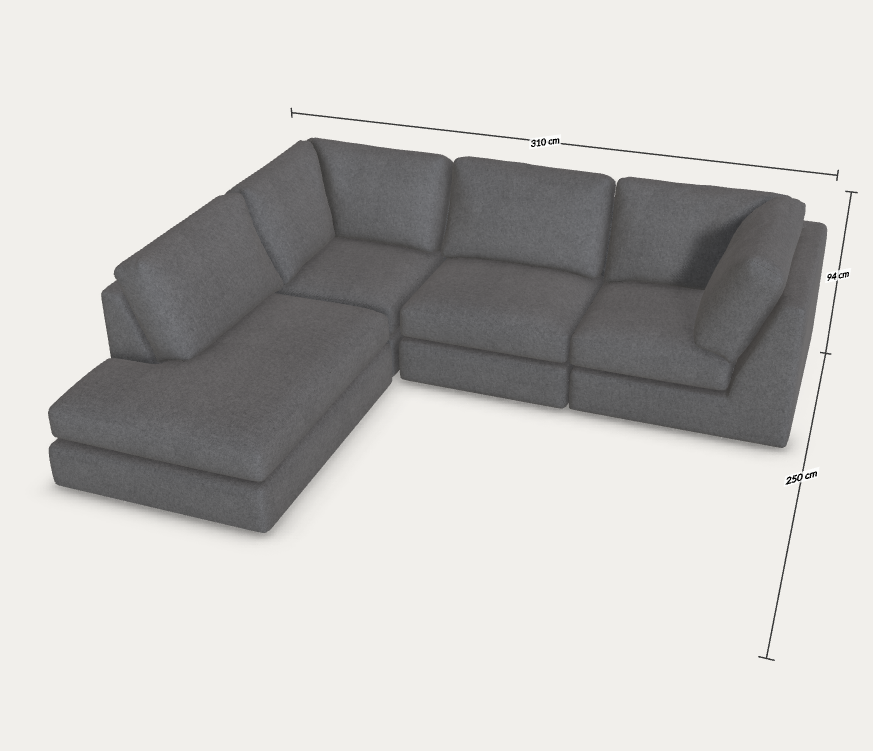 Yolanda-Custom alea sofa with Austin dark grey fabric
