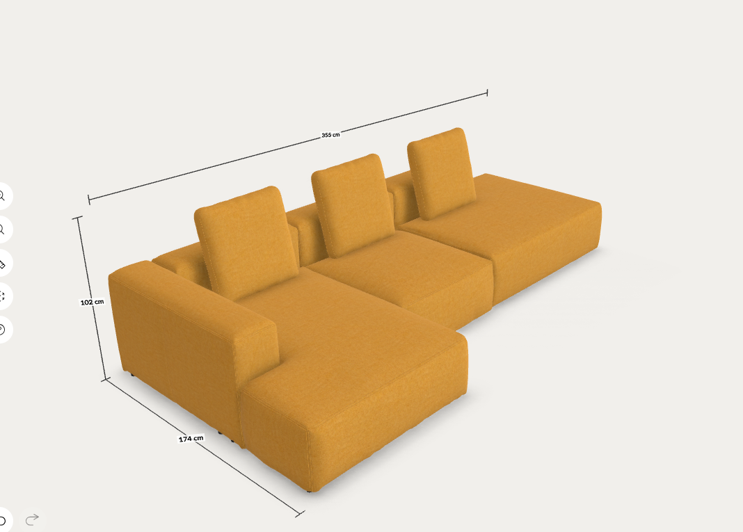 Egyedi Blok Kanapé Brooklyn Mustard (MTK0294)