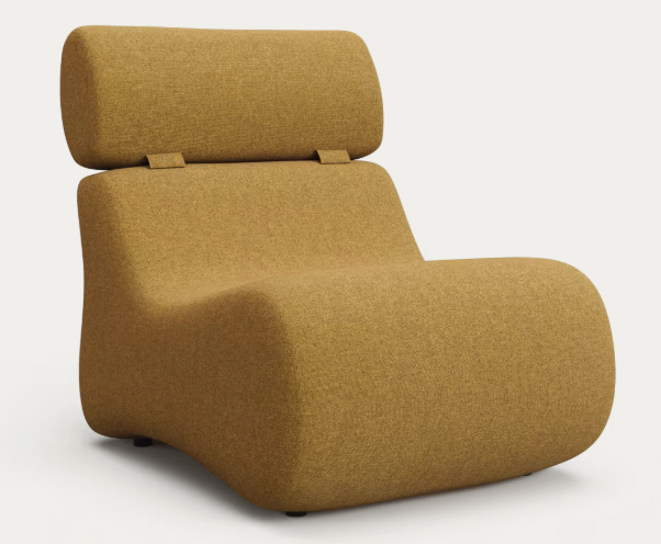 Club fotel, egyedi szövet - Himalaya Mustard