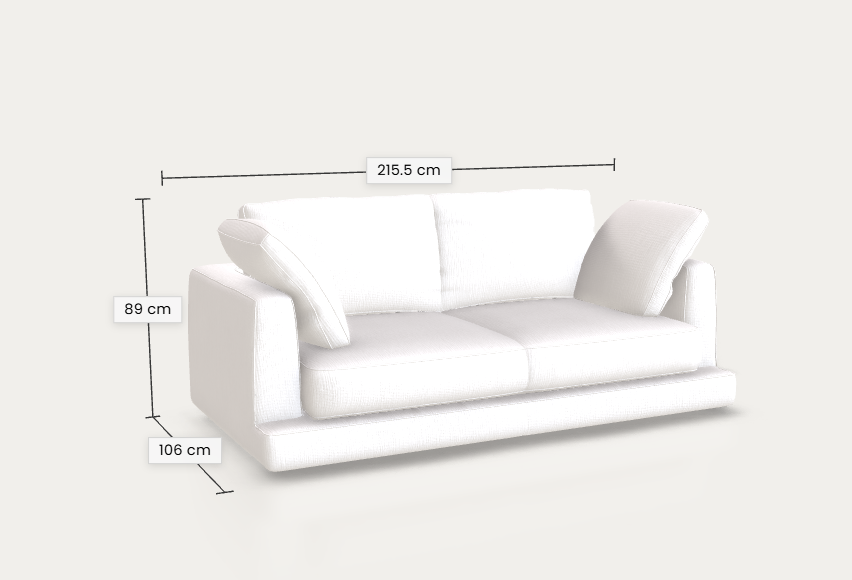 Egyedi Gala 3 személyes kanapé- Sunel Pure White (MTK0353)
