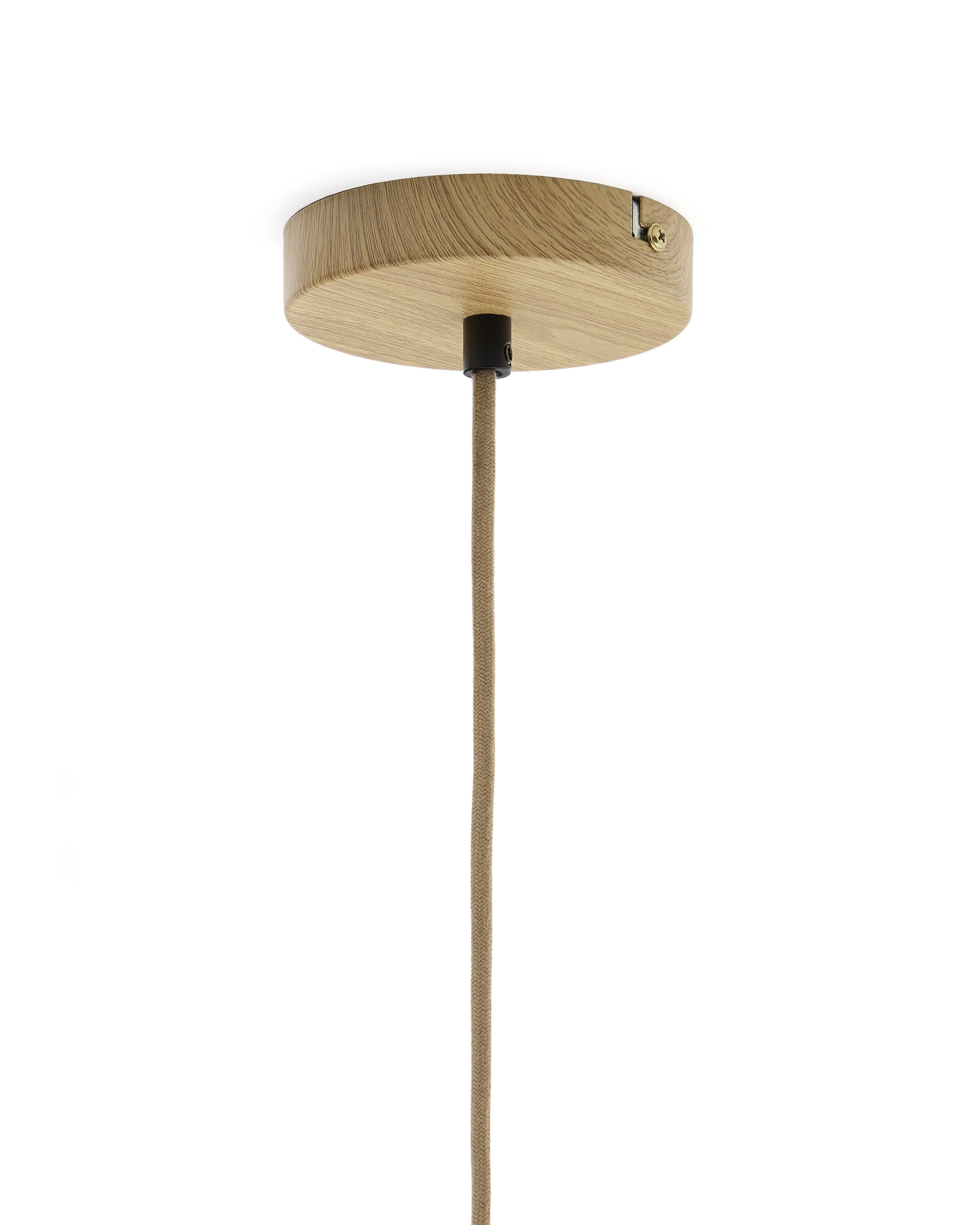 Kaede metal lamp fitting in a wood effect, 150 cm - Detail