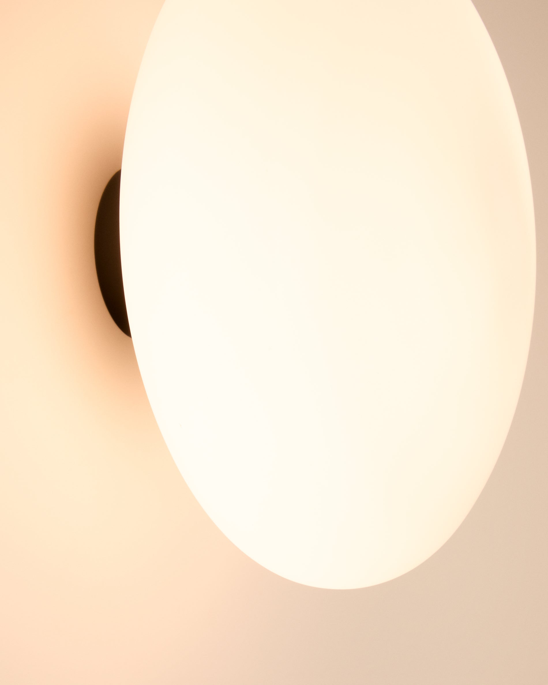 Bamila wall lamp in smoked glass and black metal Ø25cm - Detail