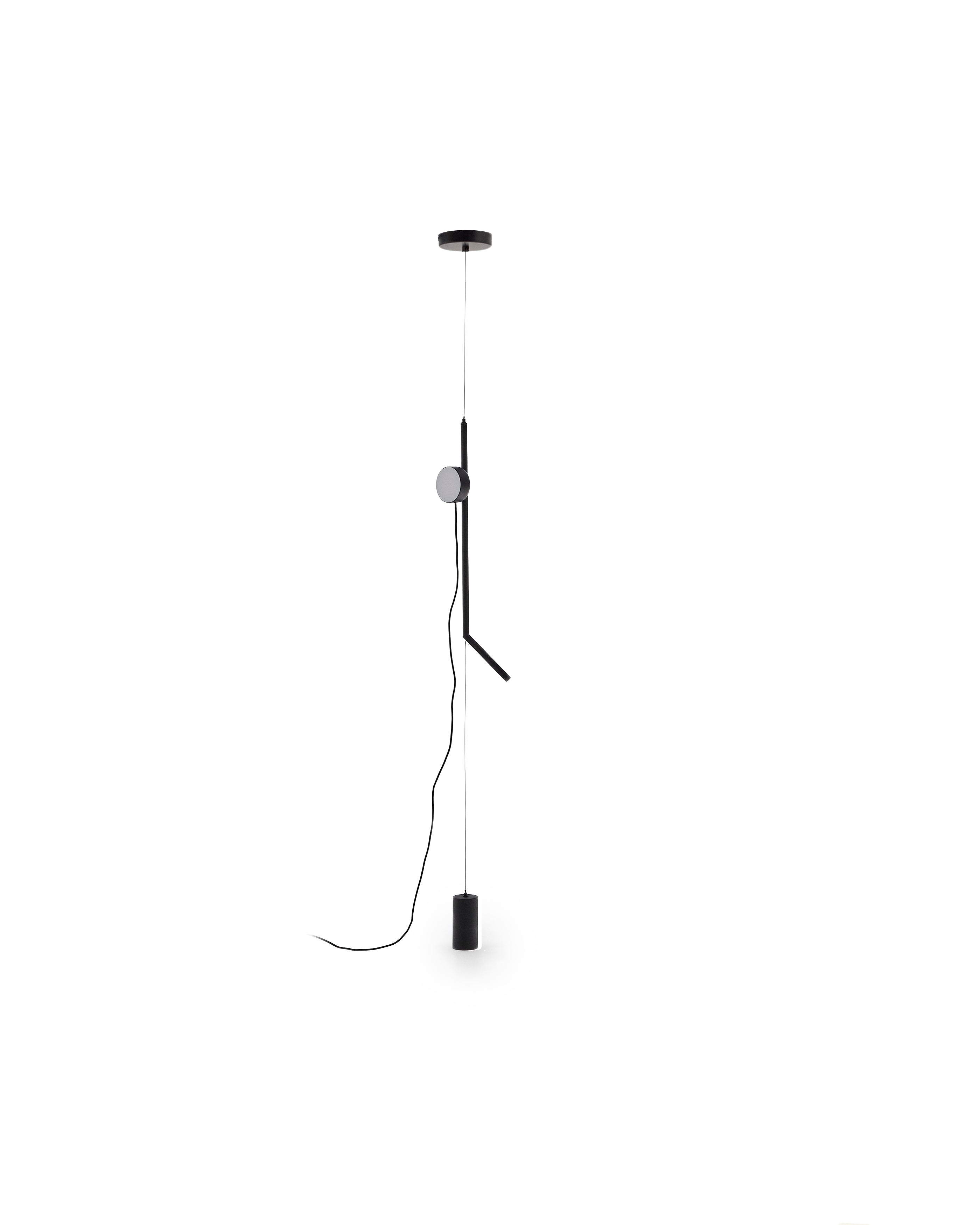 Orey black metal lamp stand with multi-position reflector