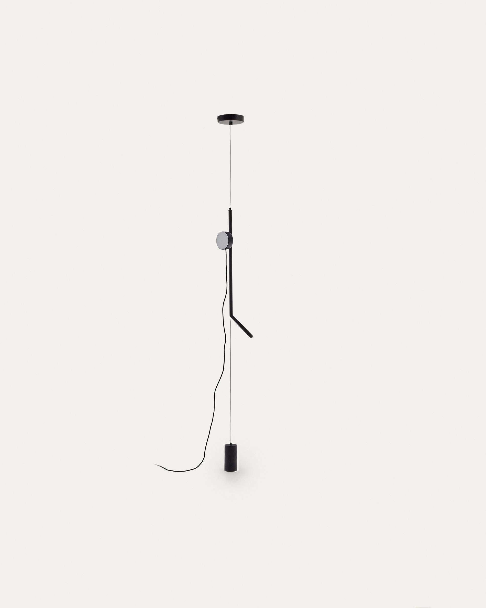 Orey black metal lamp stand with multi-position reflector