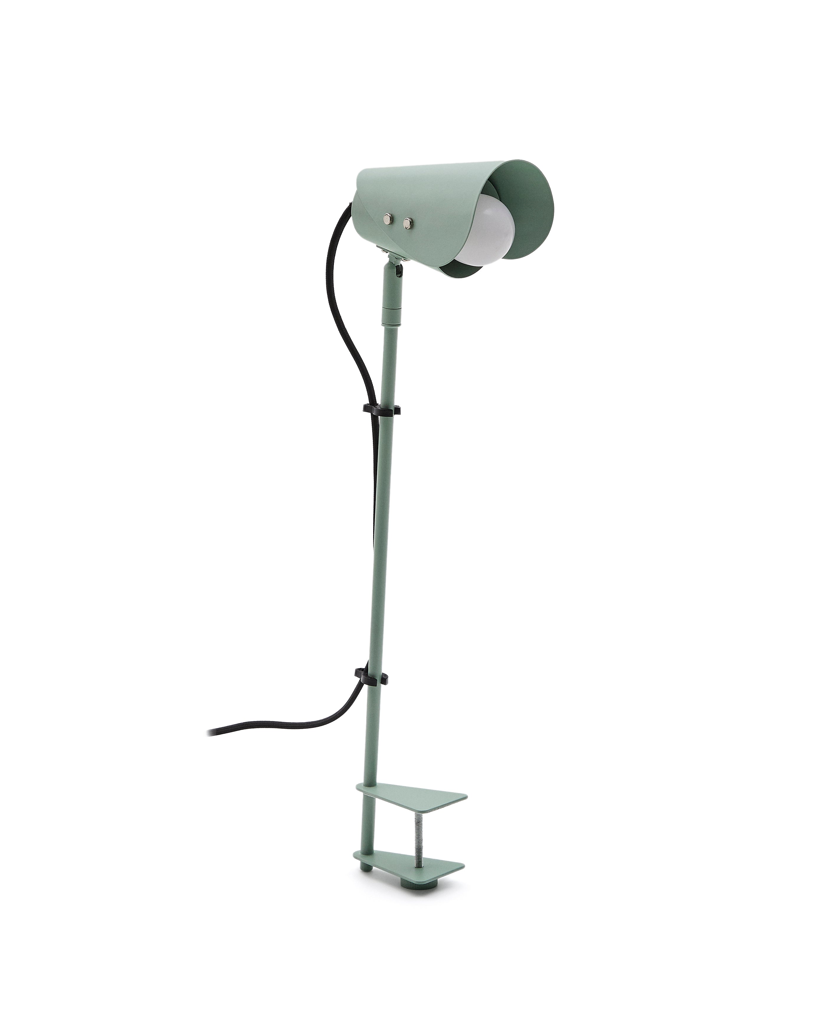 Jula desk lamp with clamp in green metal - Product Image