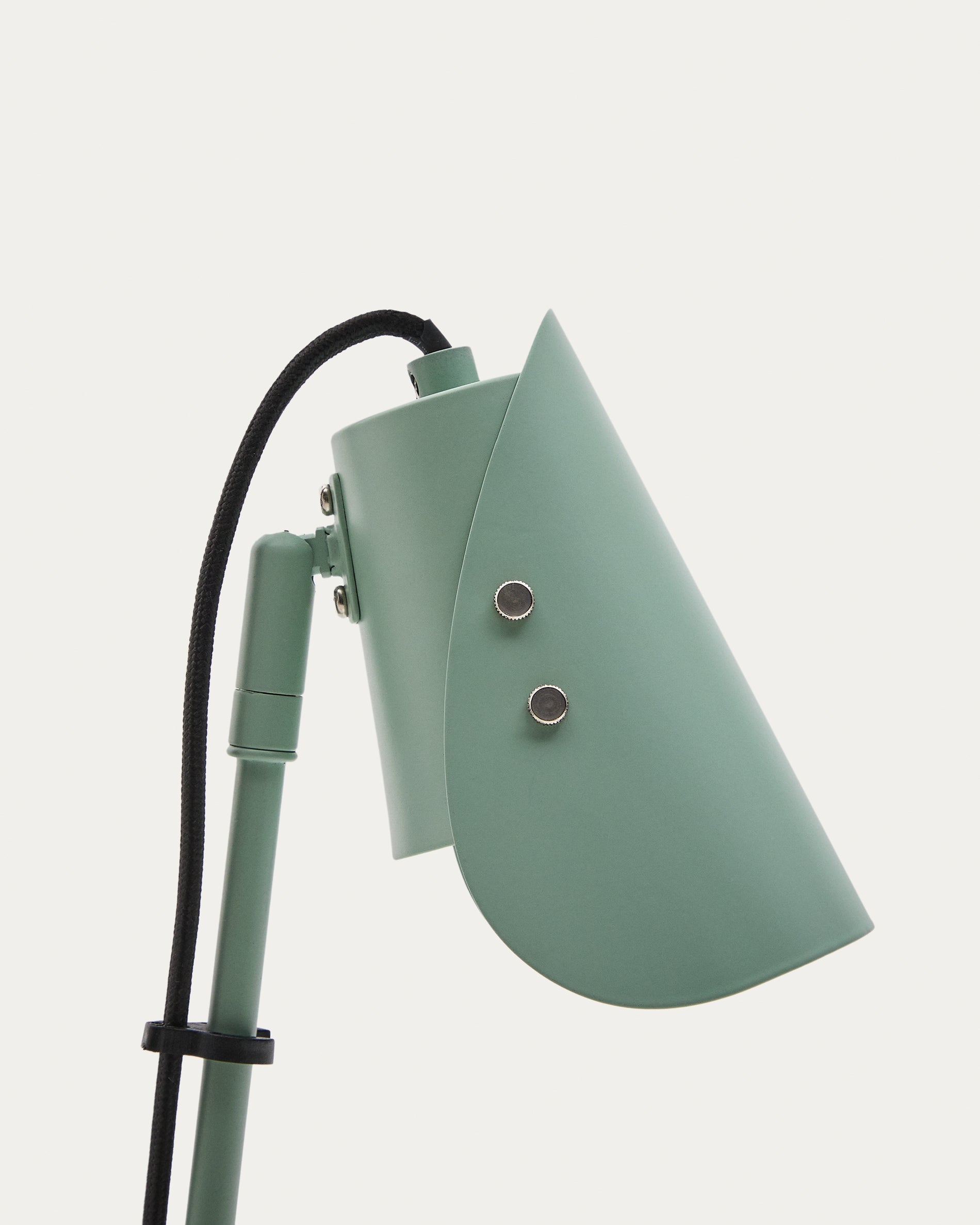 Jula desk lamp with clamp in green metal - Detail