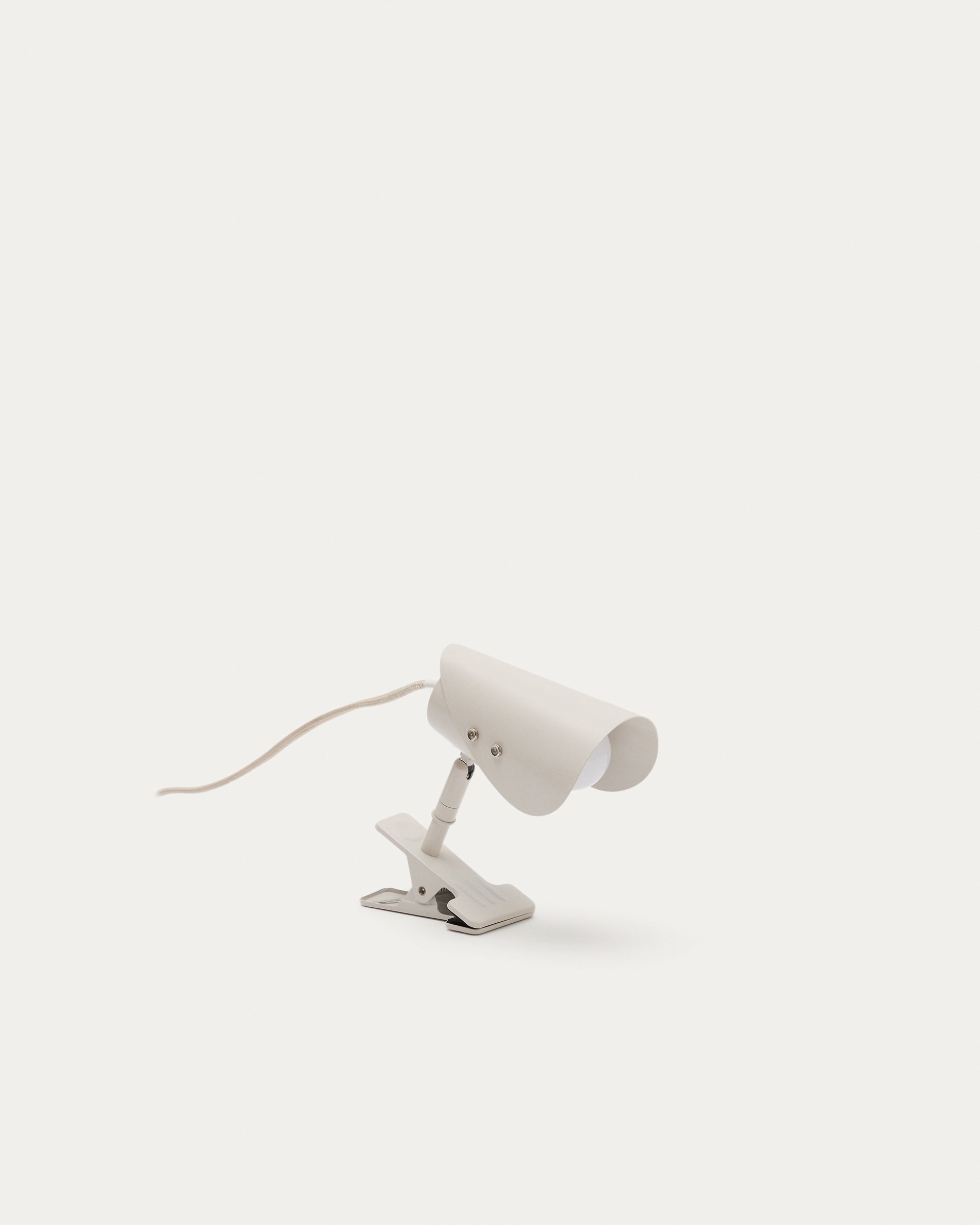 Jula small lamp with clamp in grey metal - Product View