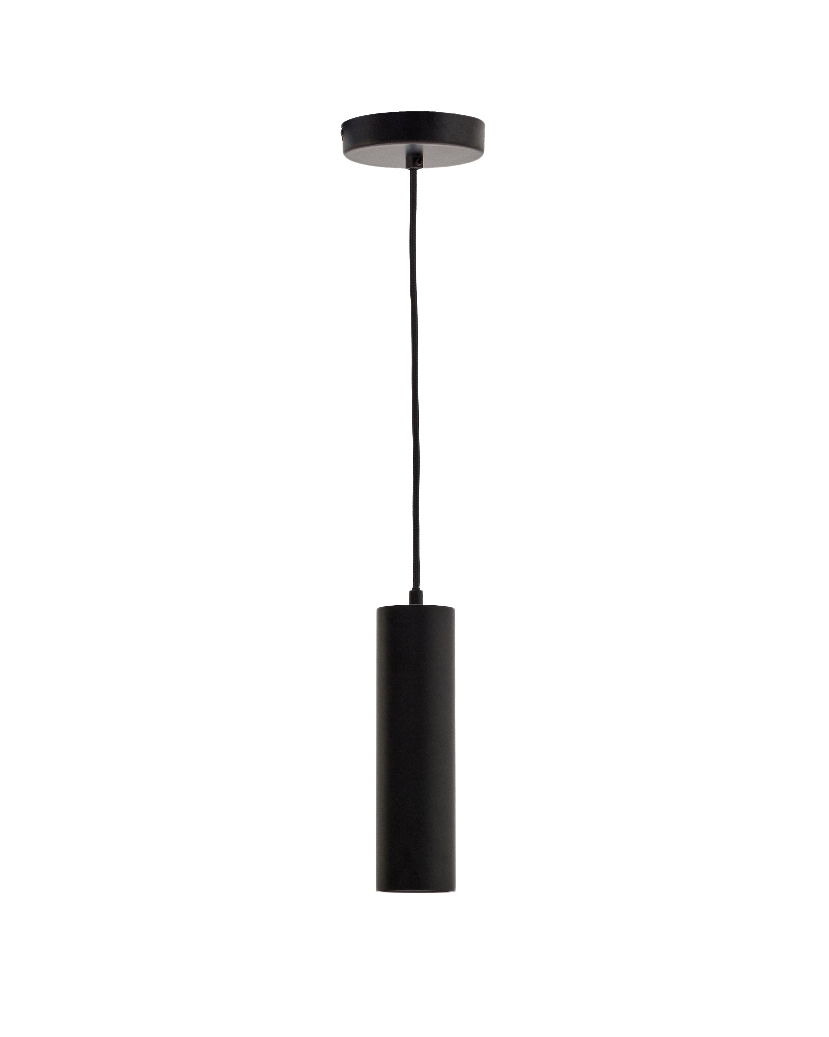 Andia aluminium ceiling lamp with black painted finish - Product Image