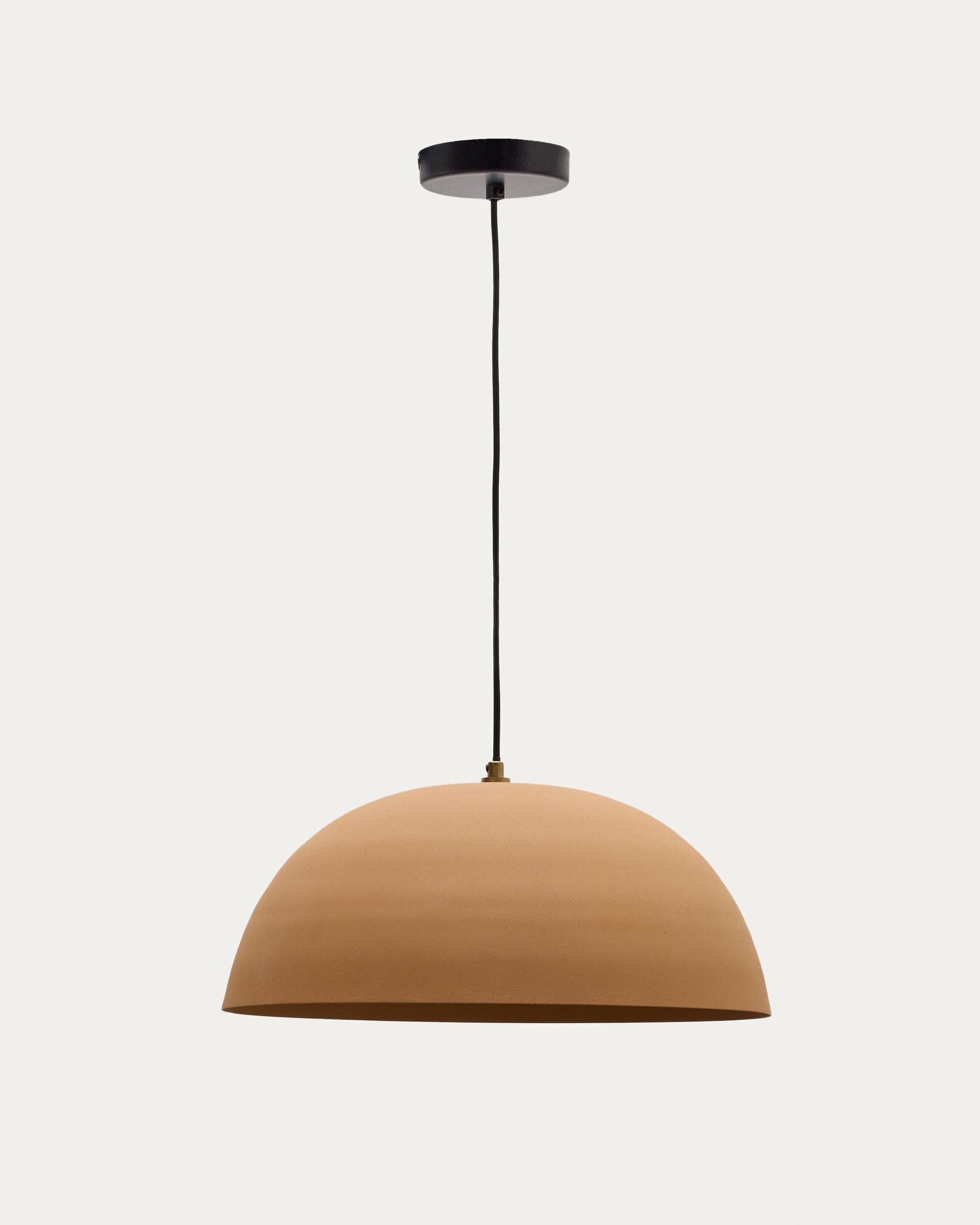 Nibla ceiling lamp in terracotta-effect metal Ø46cm - Product View