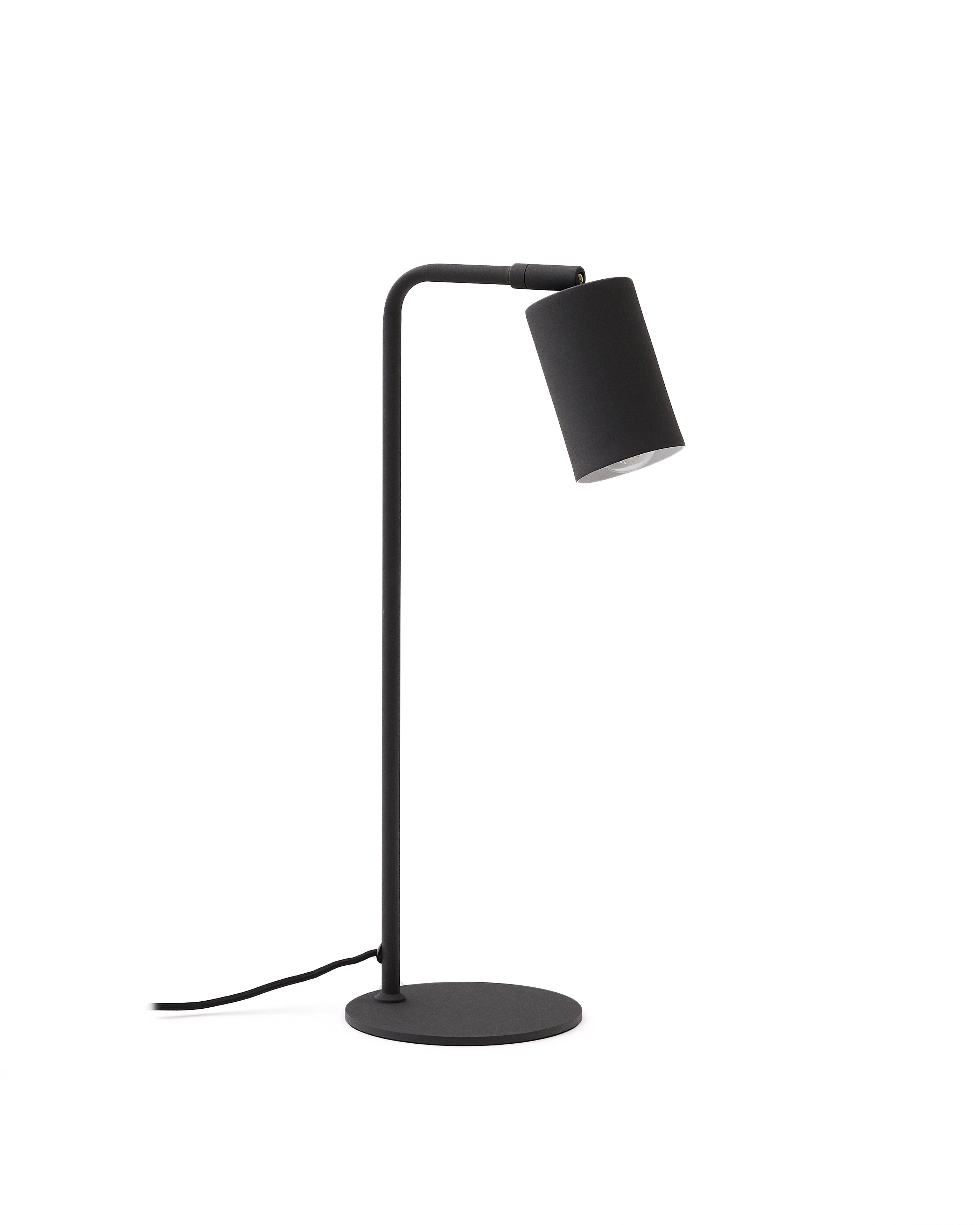 Manie metal desk lamp in metal with black cast-iron-effect finish