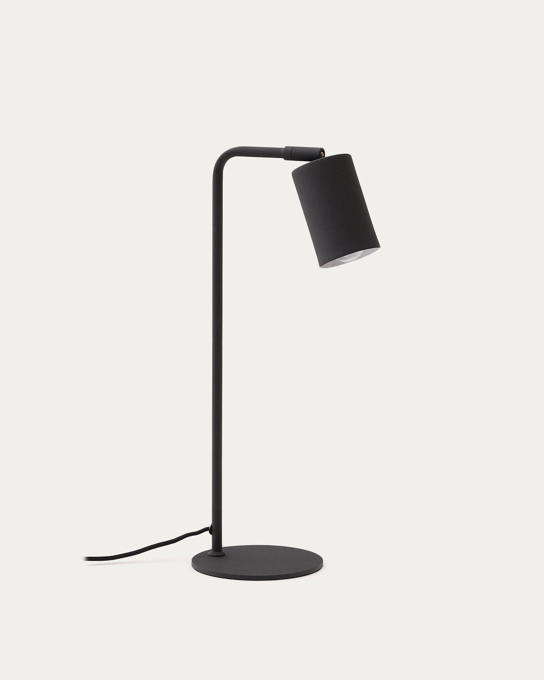 Manie metal desk lamp in metal with black cast-iron-effect finish