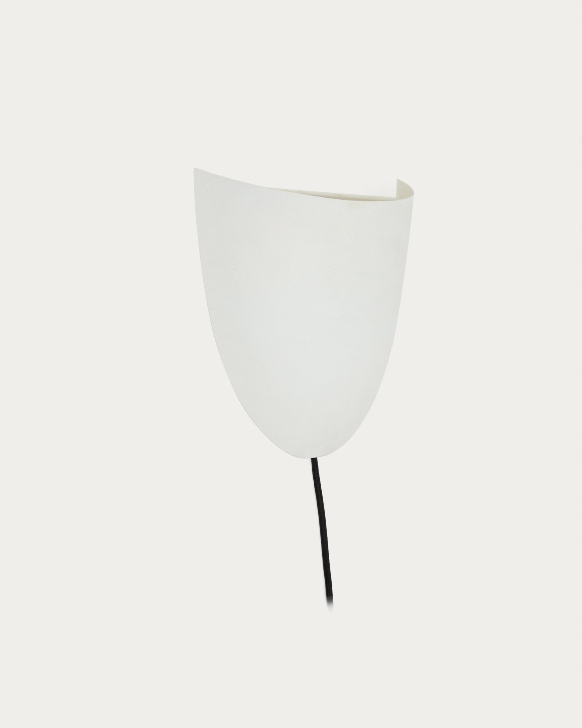 Nibla wall-mounted light fixture in white clay-effect metal - Product View