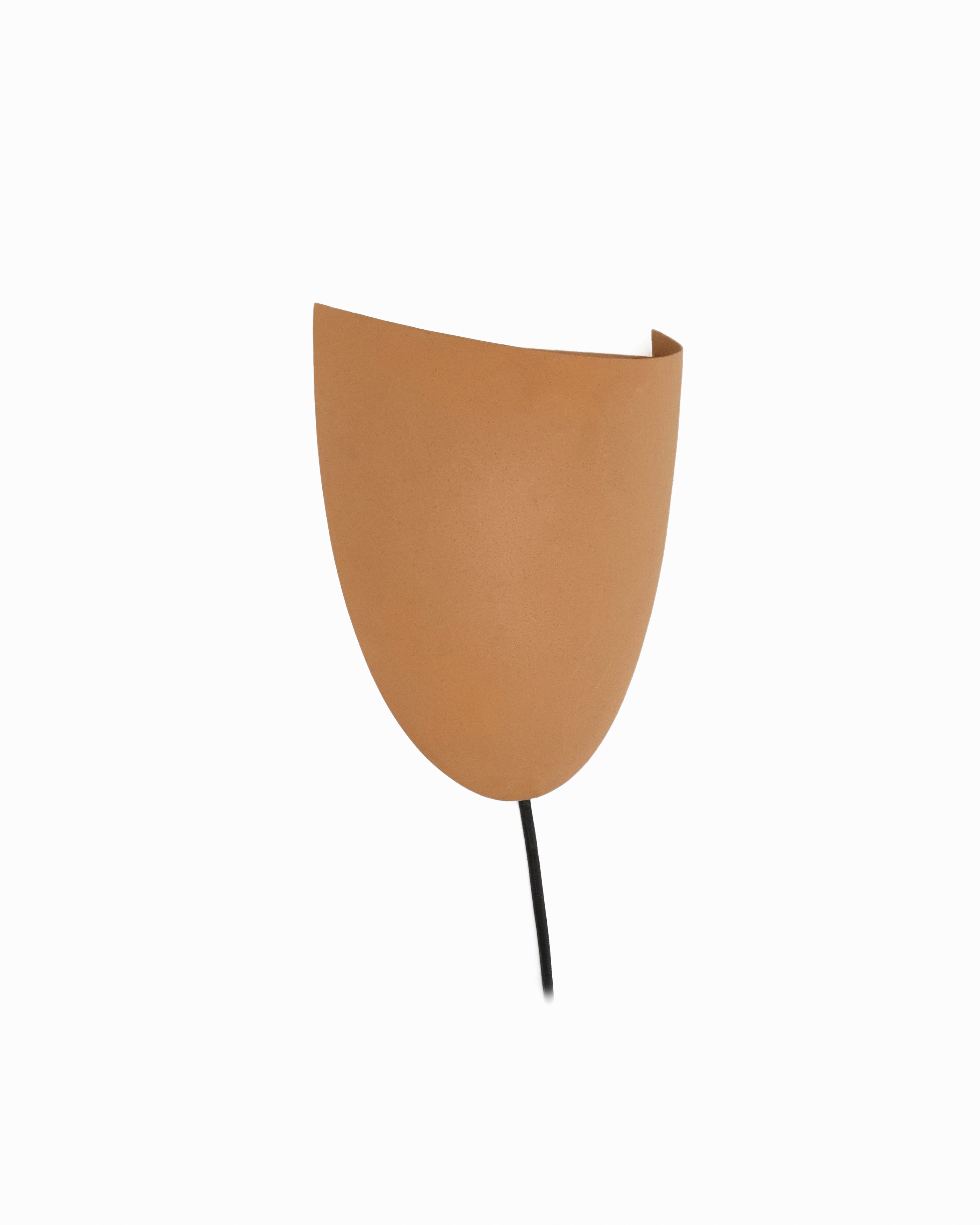 Nibla wall-mounted light fixture in terracotta-effect metal - Product Image