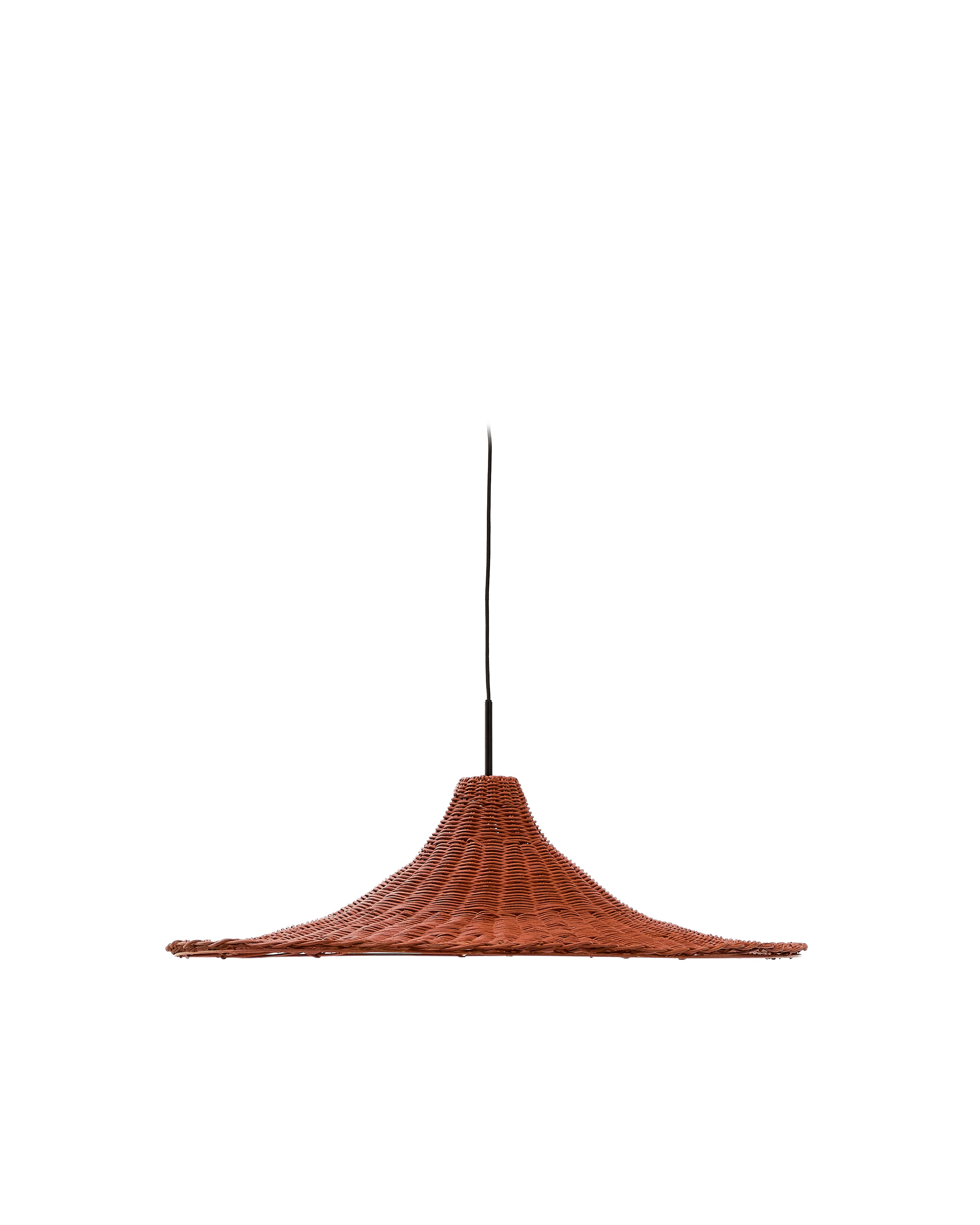 Bladia rattan ceiling lamp shade with terracotta finish Ø70cm - Product Image
