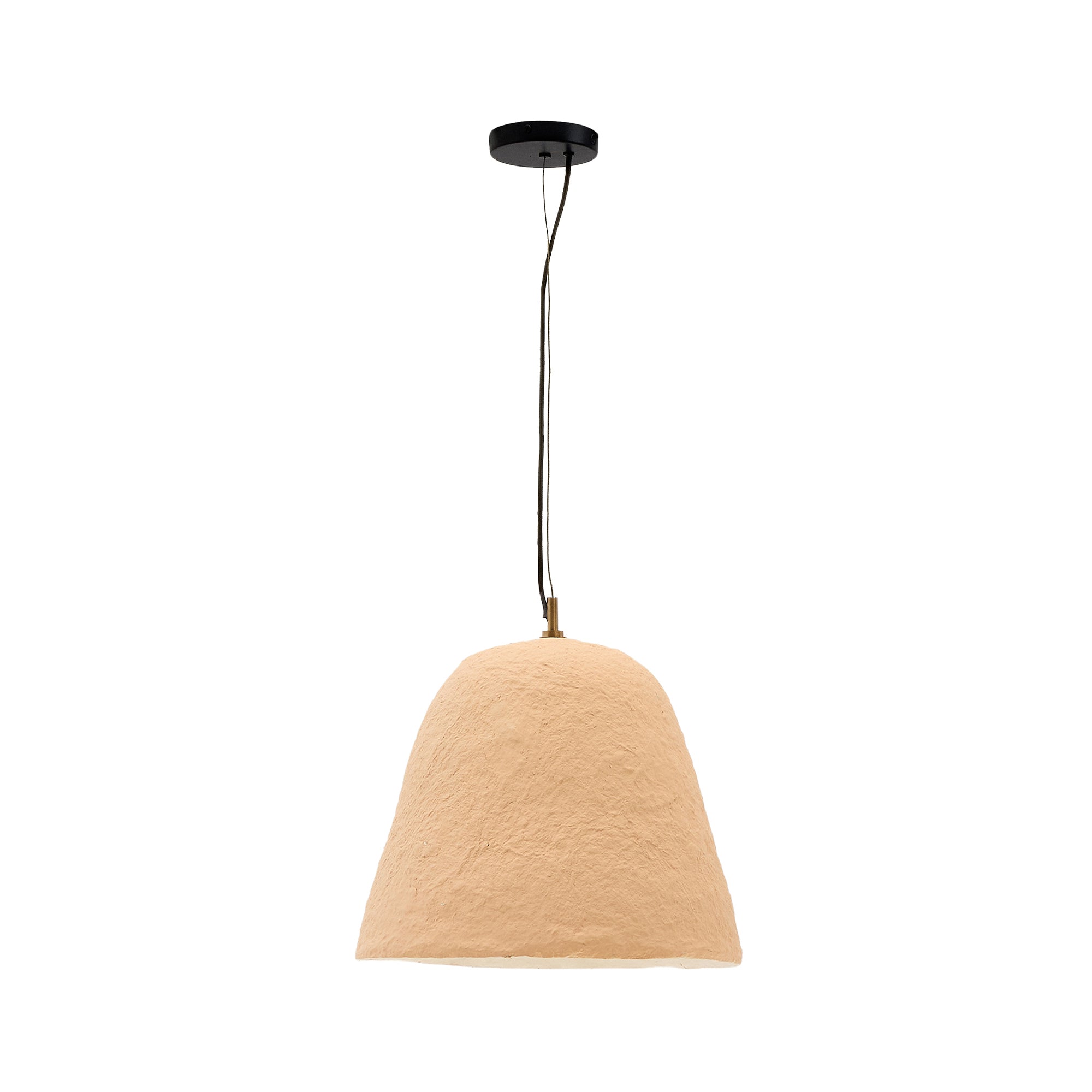 Lisora ceiling lamp in beige papier-mâché Ø35cm - Product Image