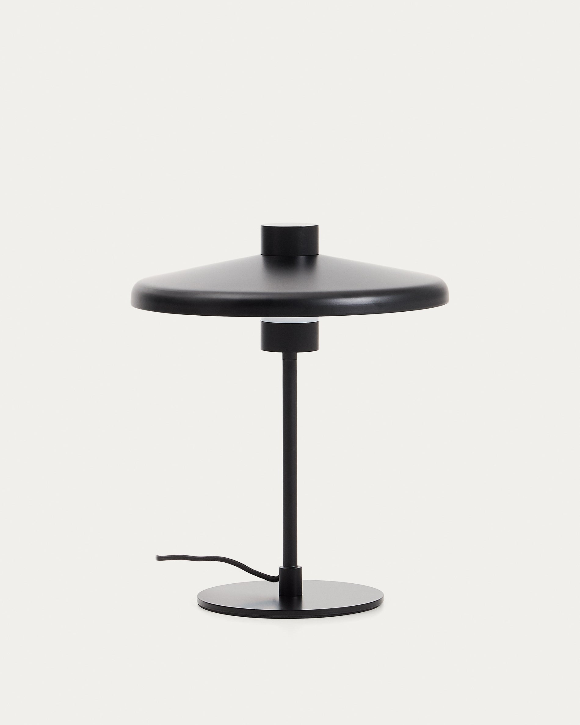 Nuvira table lamp in black satin metal - Product View