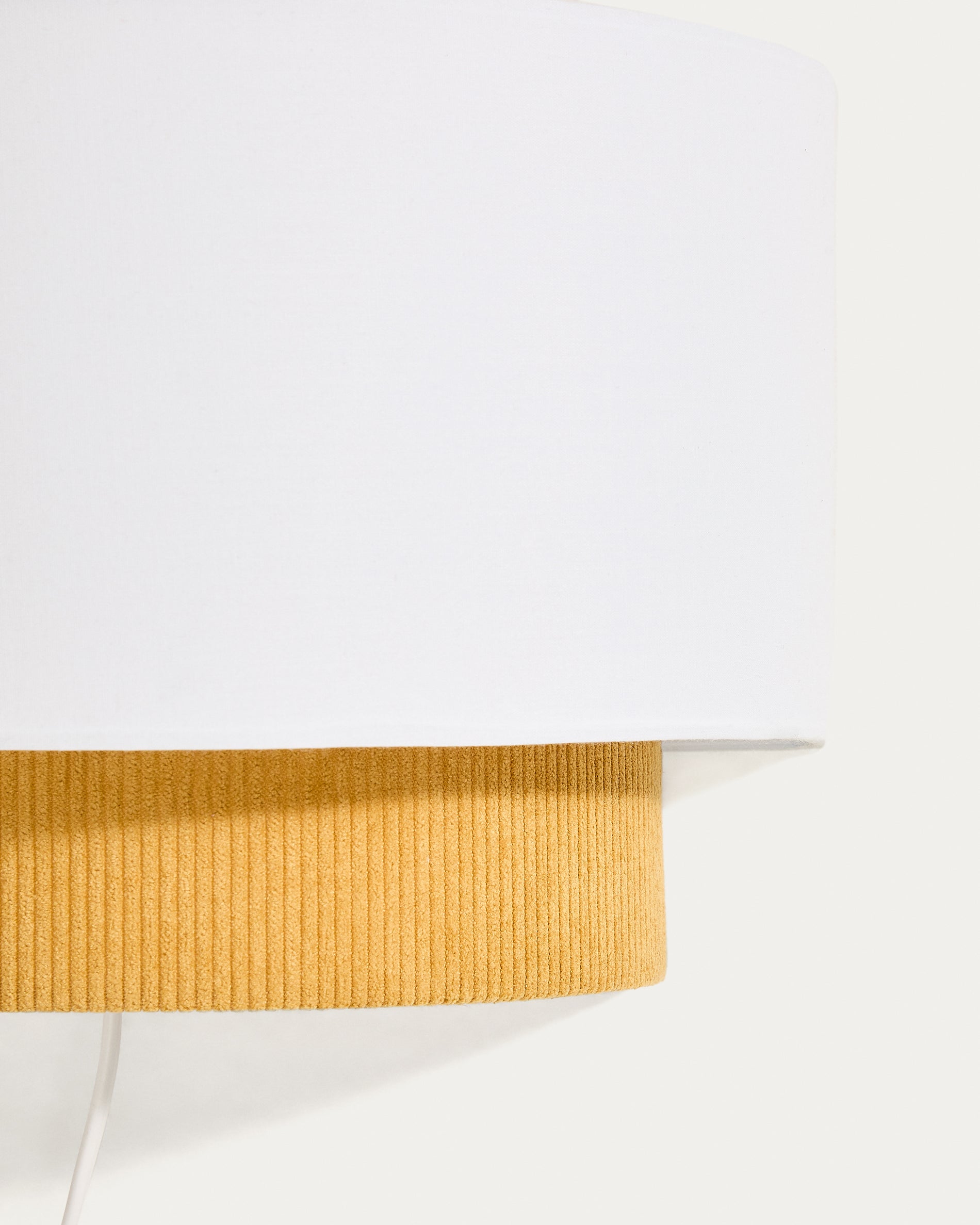 Bianella cotton and mustard corduroy wall light Ø 40cm - Detail