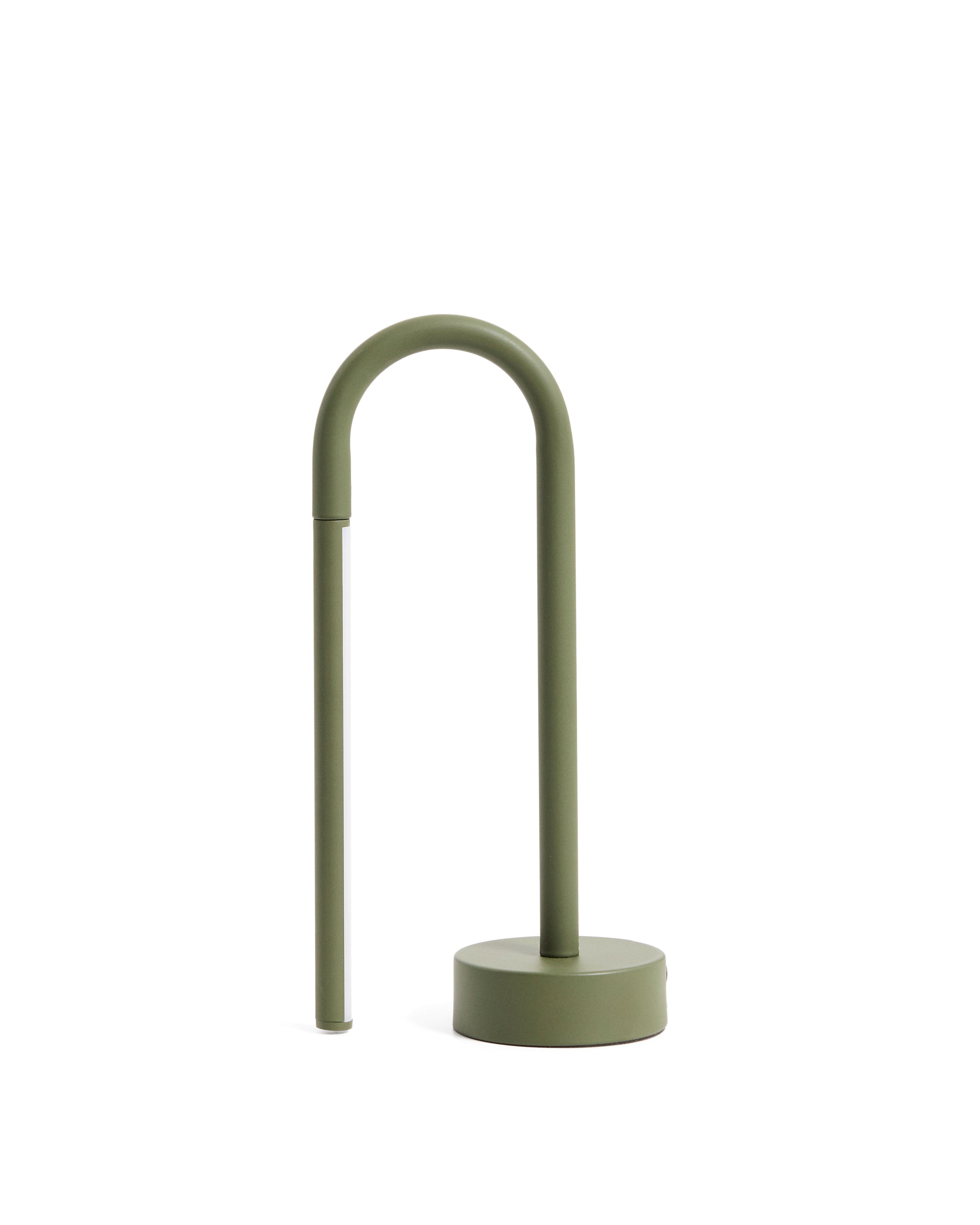 Bow green aluminium portable table lamp - Product Image