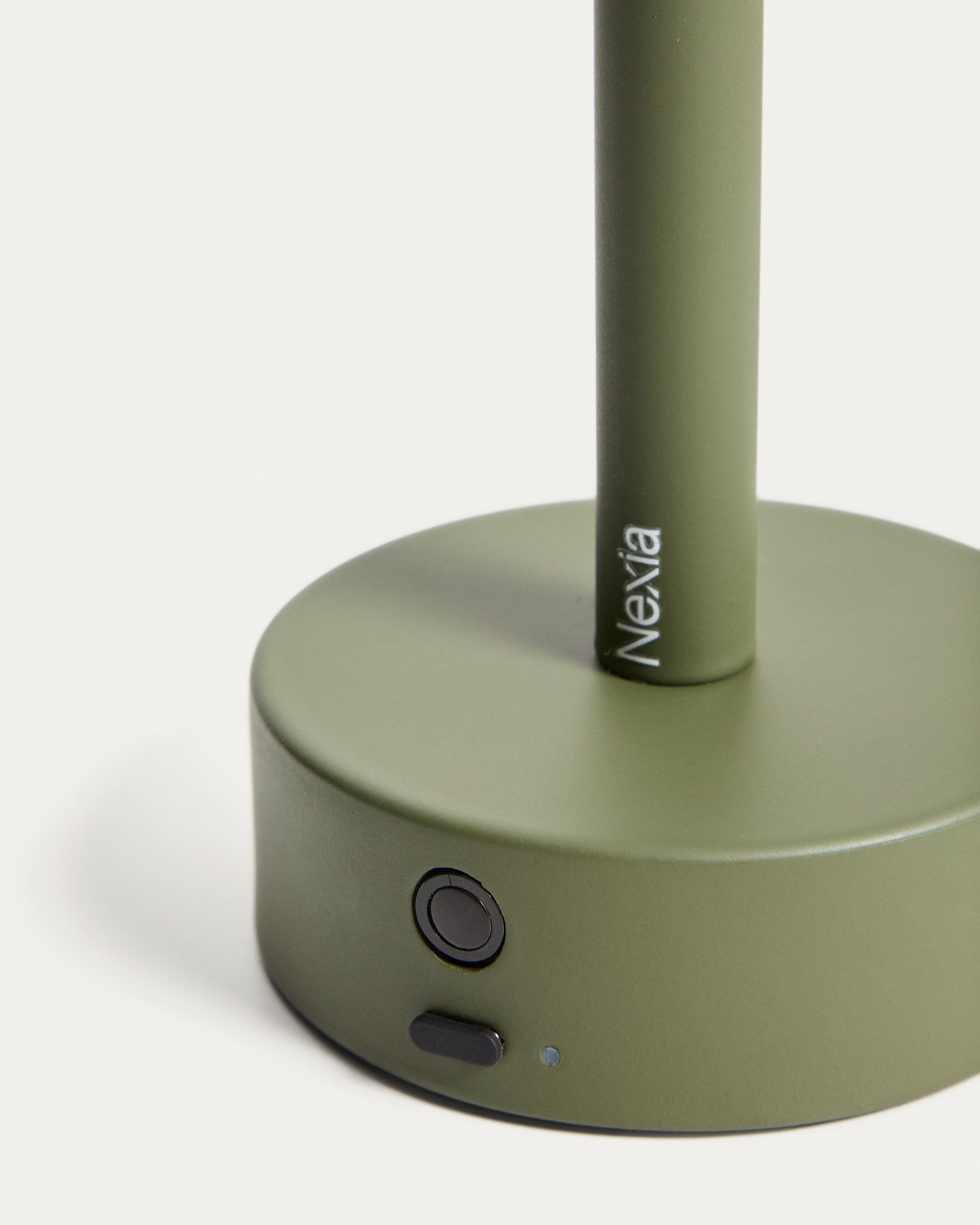 Bow green aluminium portable table lamp - Detail