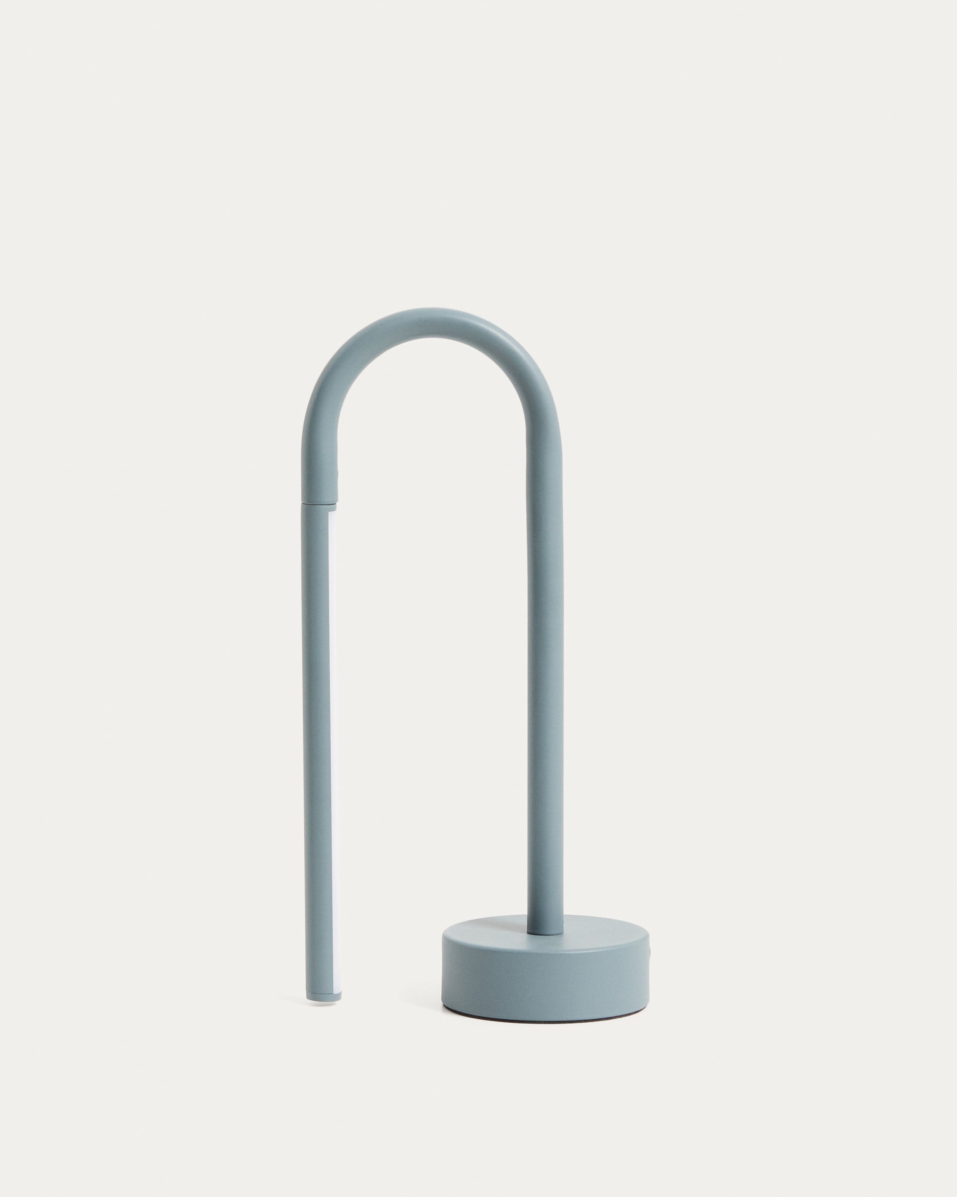 Bow blue aluminium portable table lamp - Product View