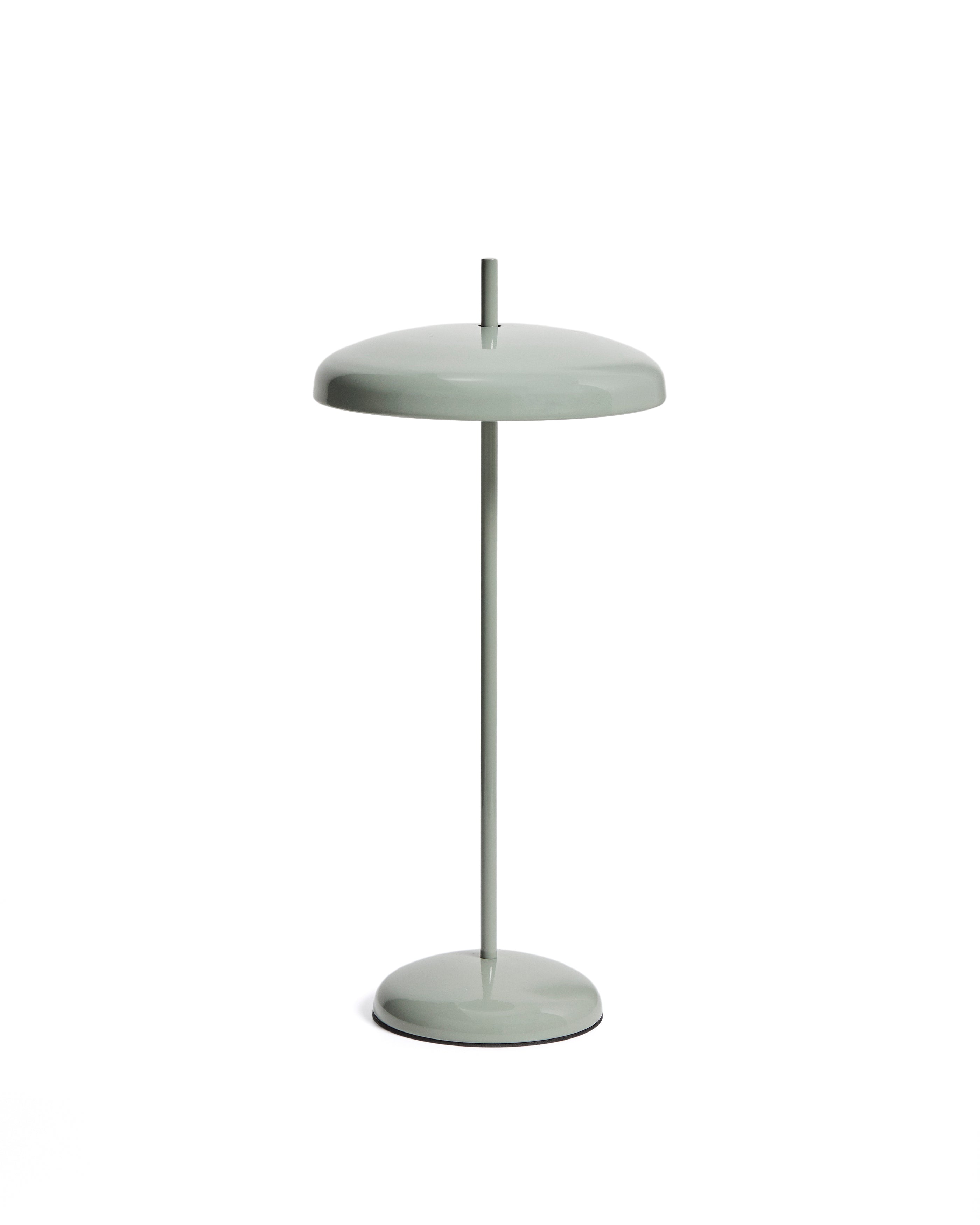 Porte light green metal portable table lamp - Product Image