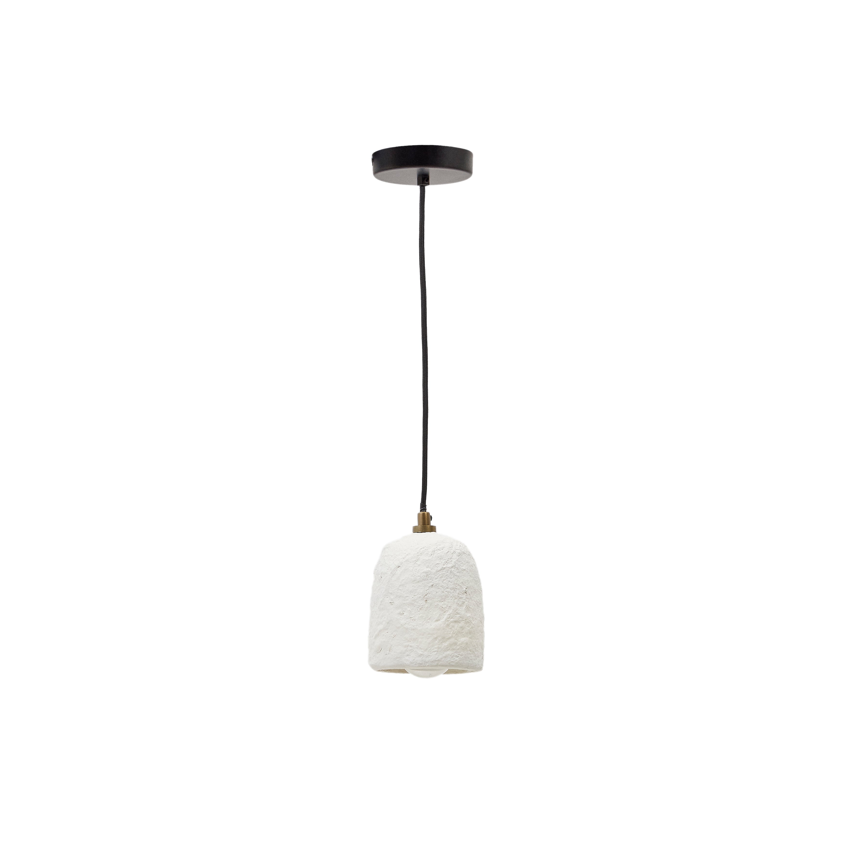 Ullaro white papier-mâché ceiling lamp Ø 11,5 cm - Product Image