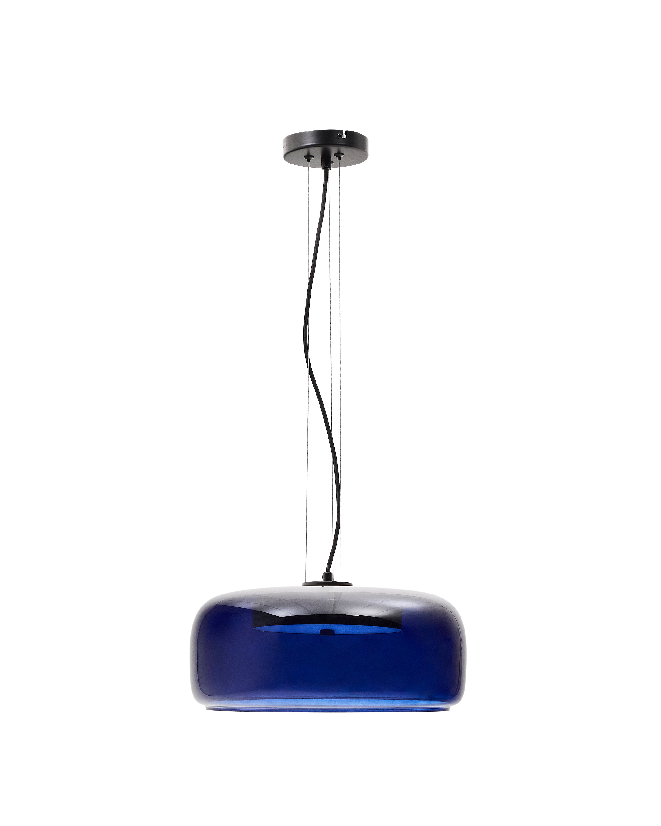 Reig blue glass ceiling lamp, Ø 38 cm - Product Image