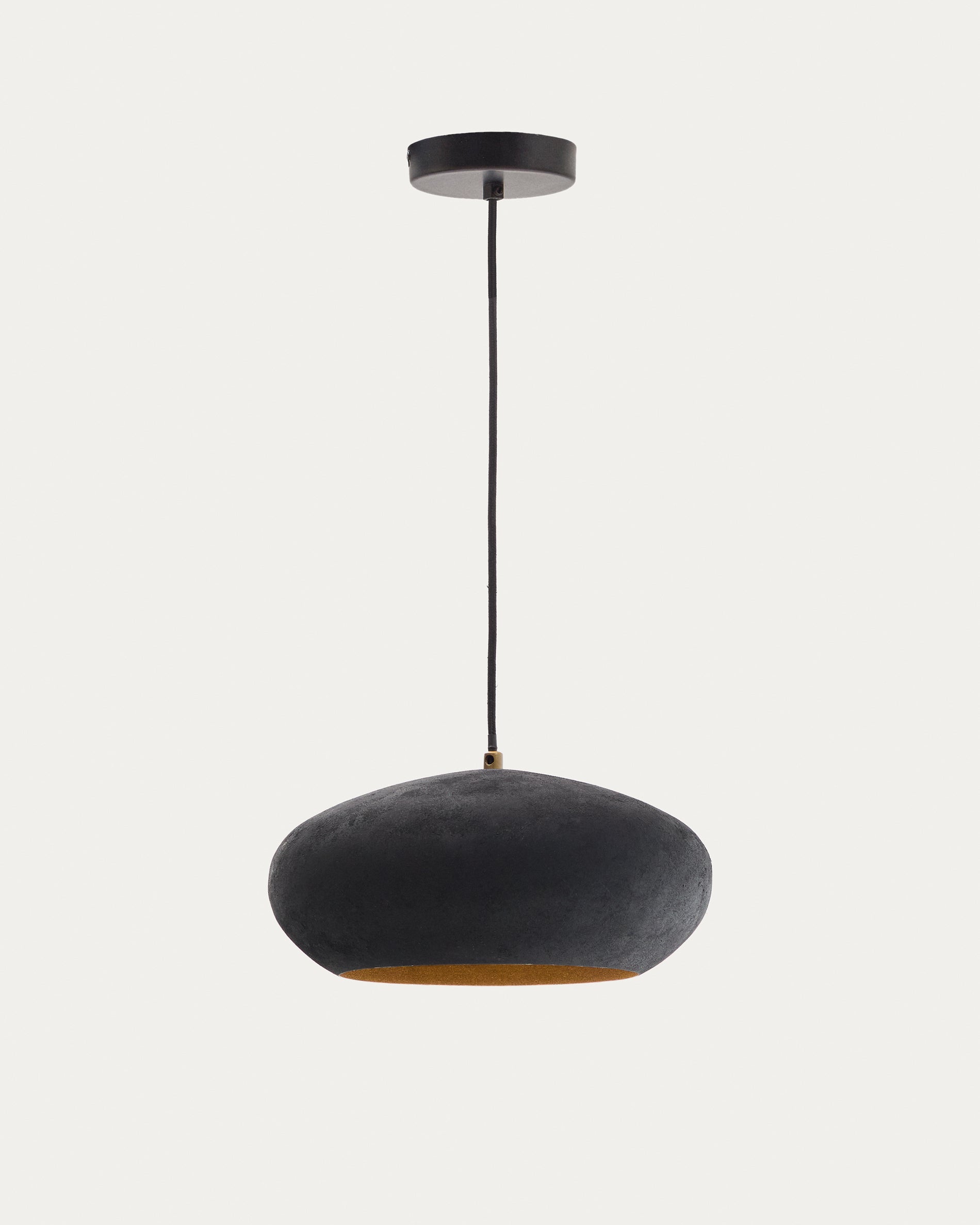 Inda metal ceiling lamp in a black finish, Ø 30 cm - Product View